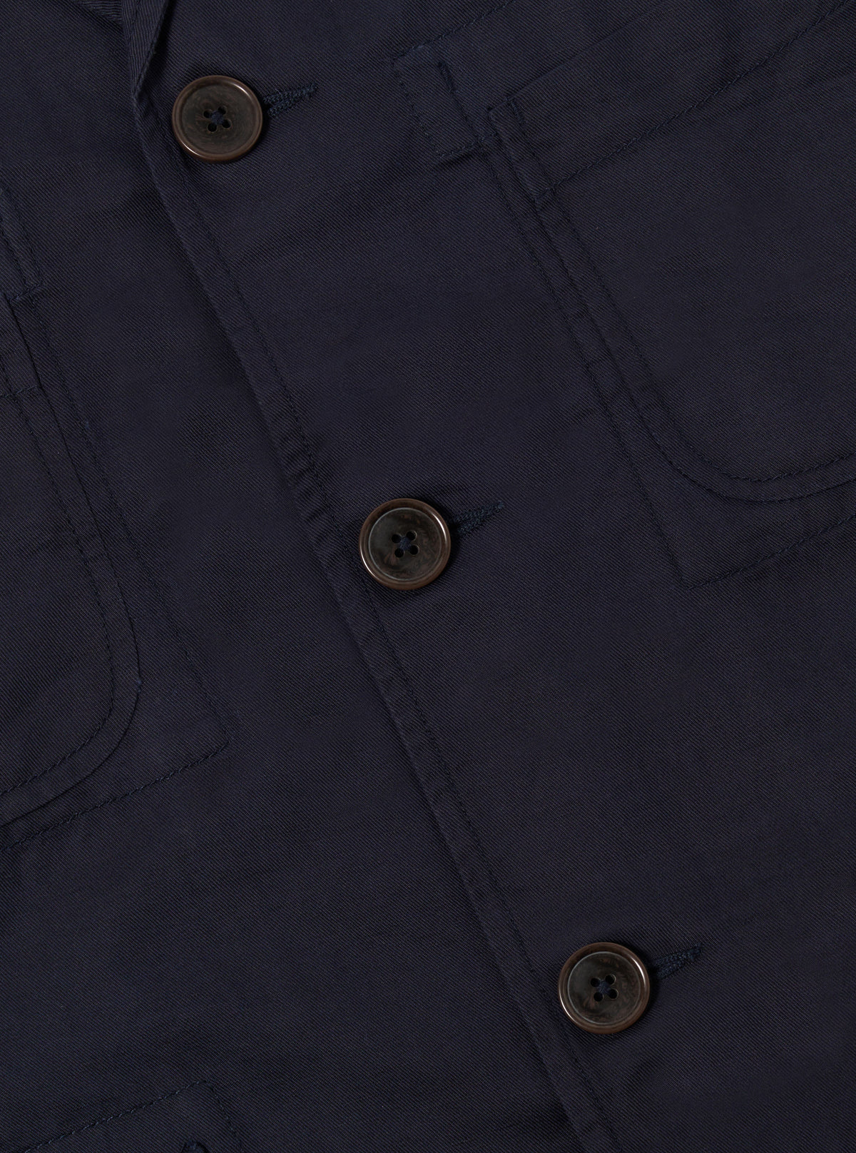 Navy Linen Cotton Barra Jacket