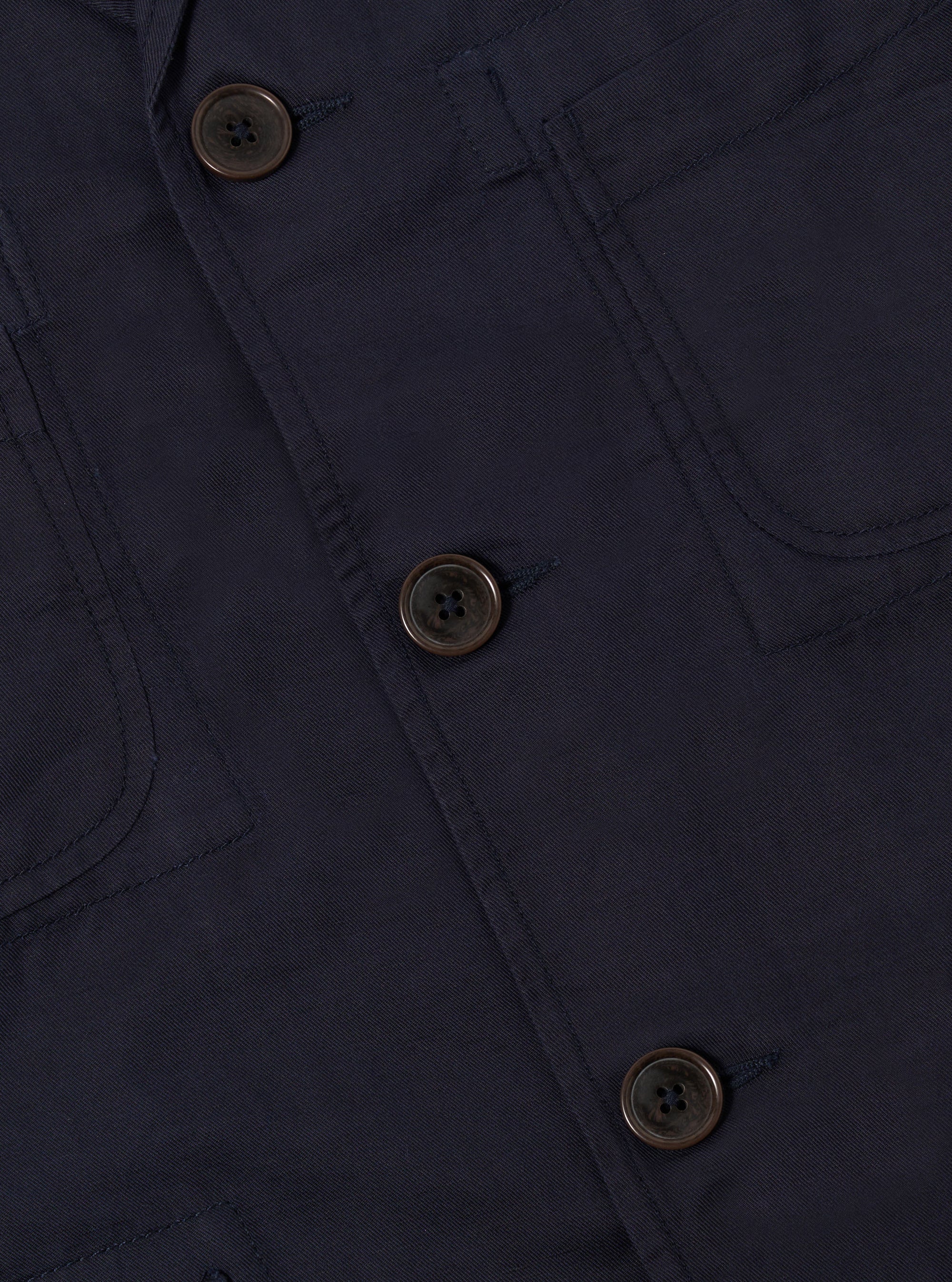 Navy Linen Cotton Barra Jacket