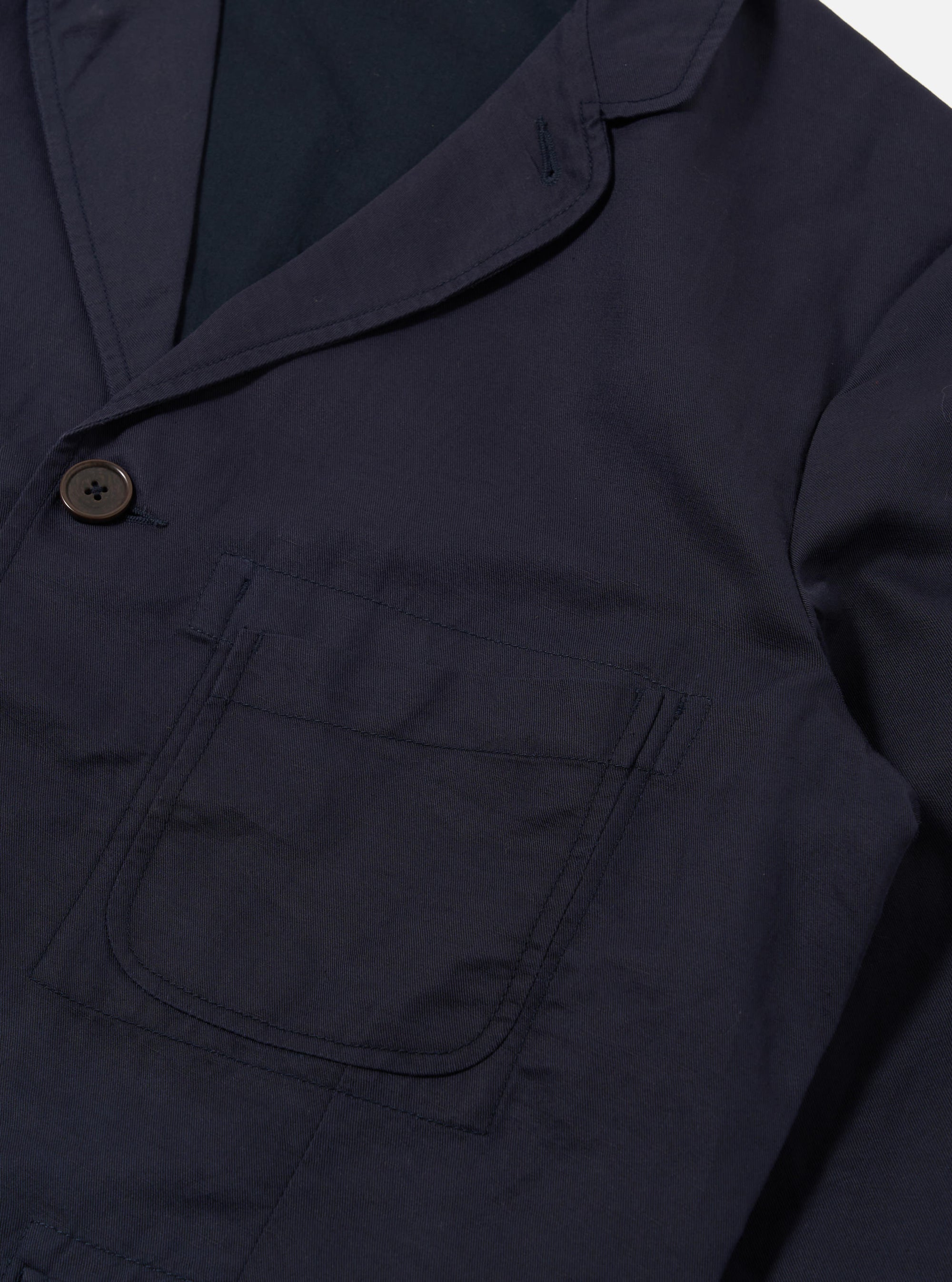 Navy Linen Cotton Barra Jacket