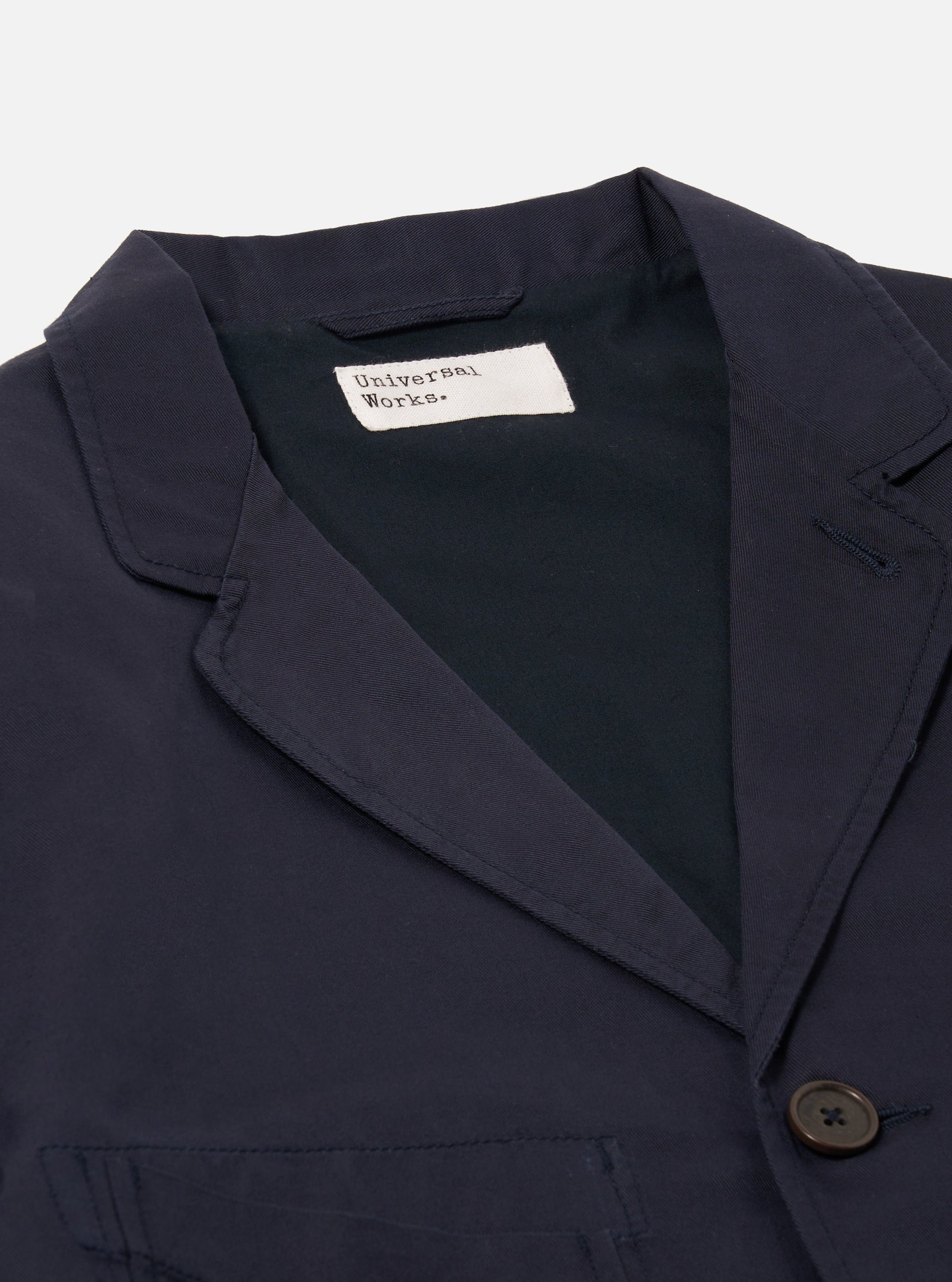 Navy Linen Cotton Barra Jacket