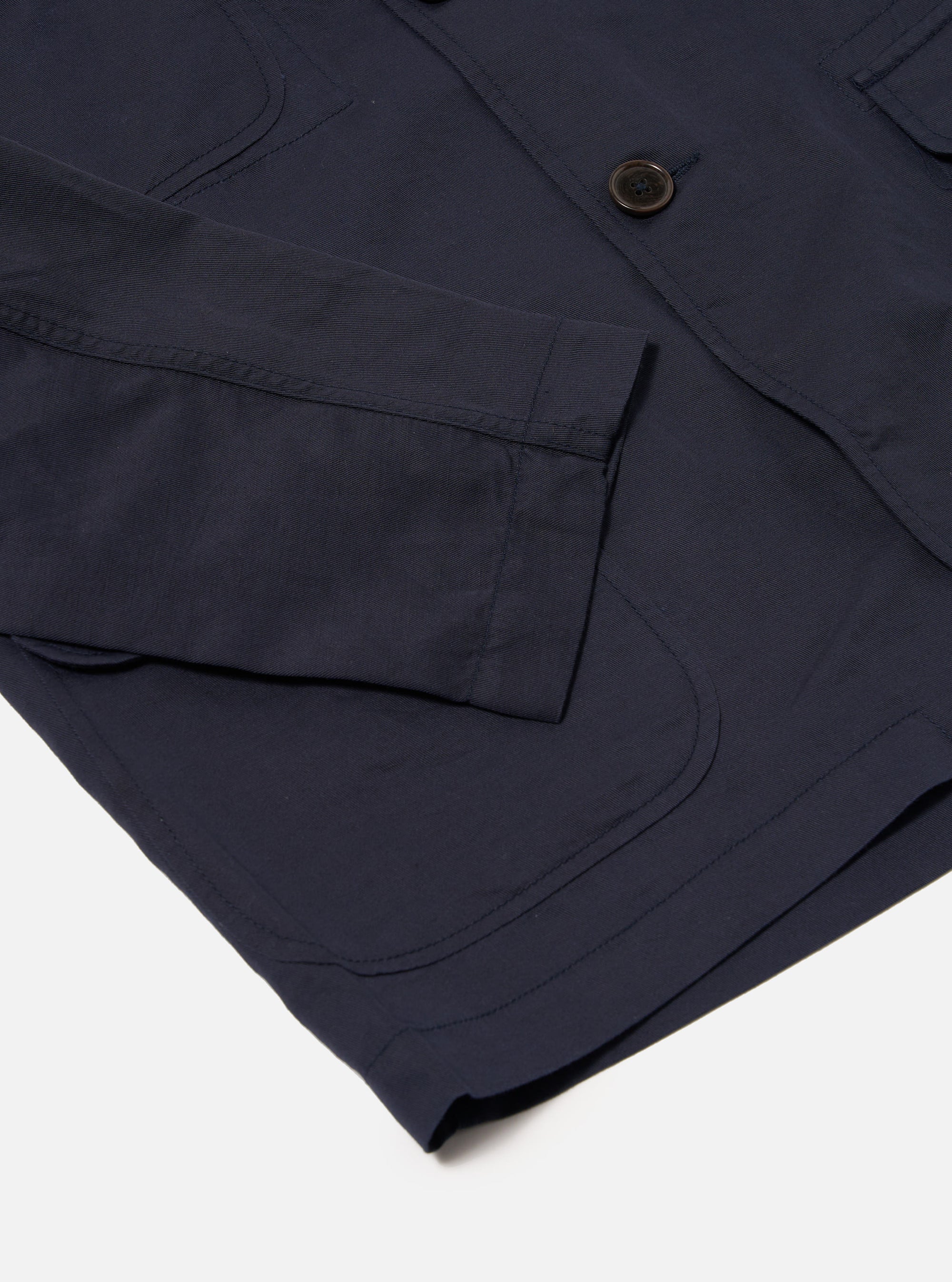 Navy Linen Cotton Barra Jacket