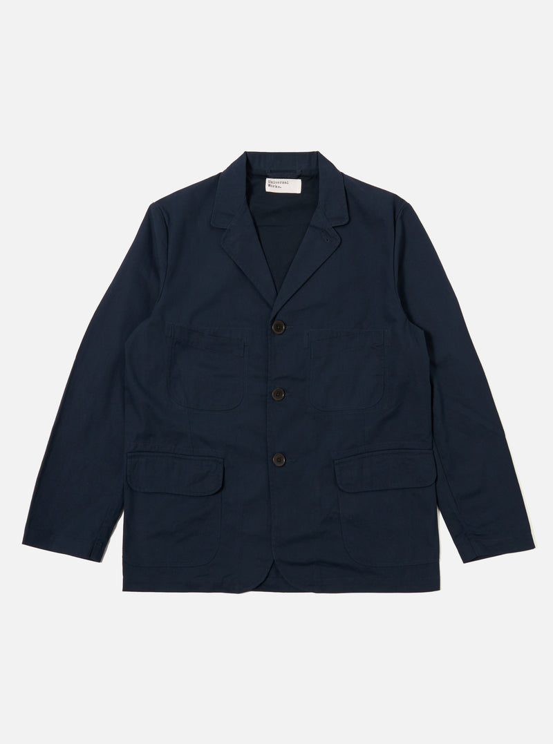 Navy Cotton Twill Barra Jacket
