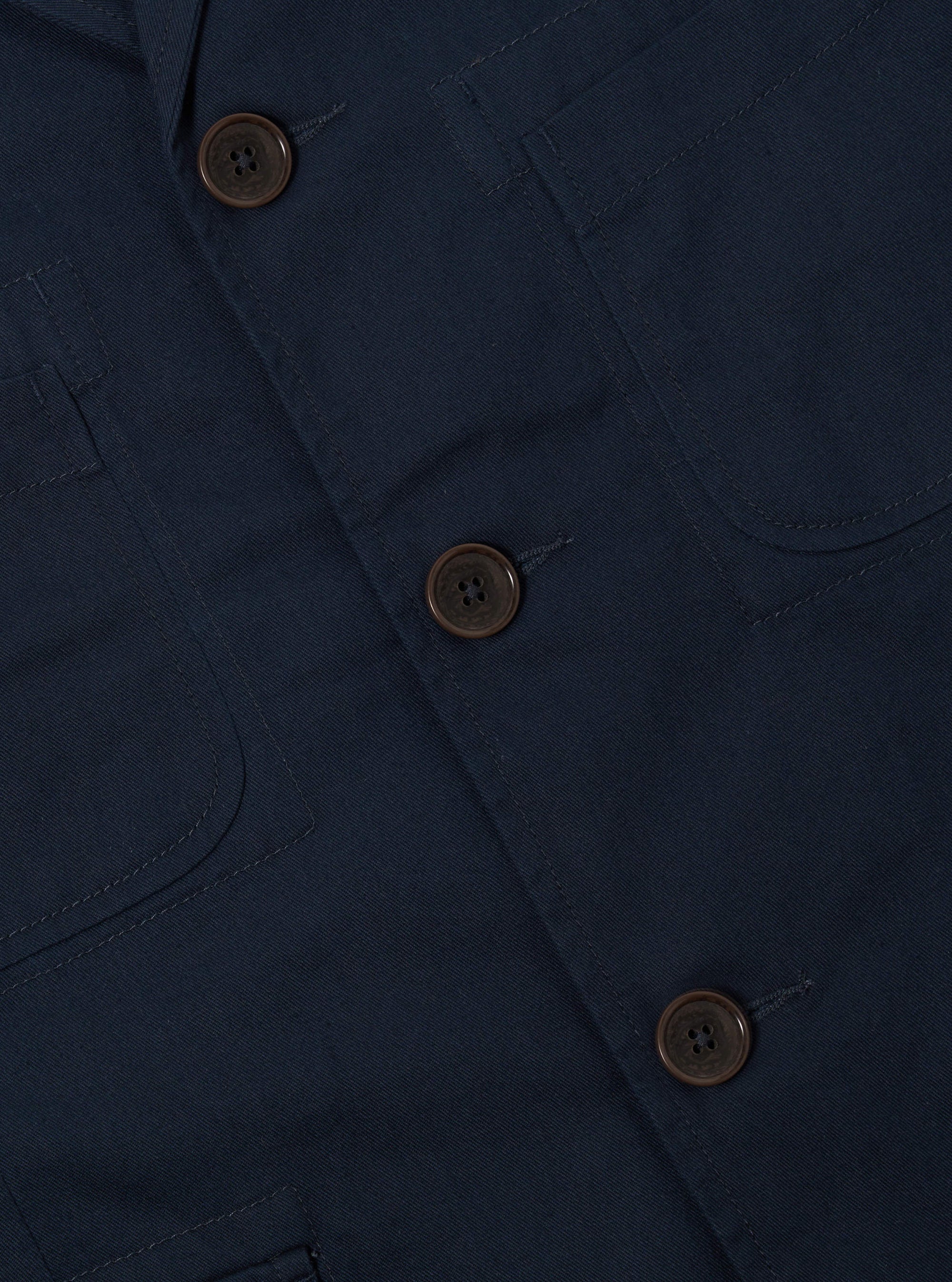 Navy Cotton Twill Barra Jacket