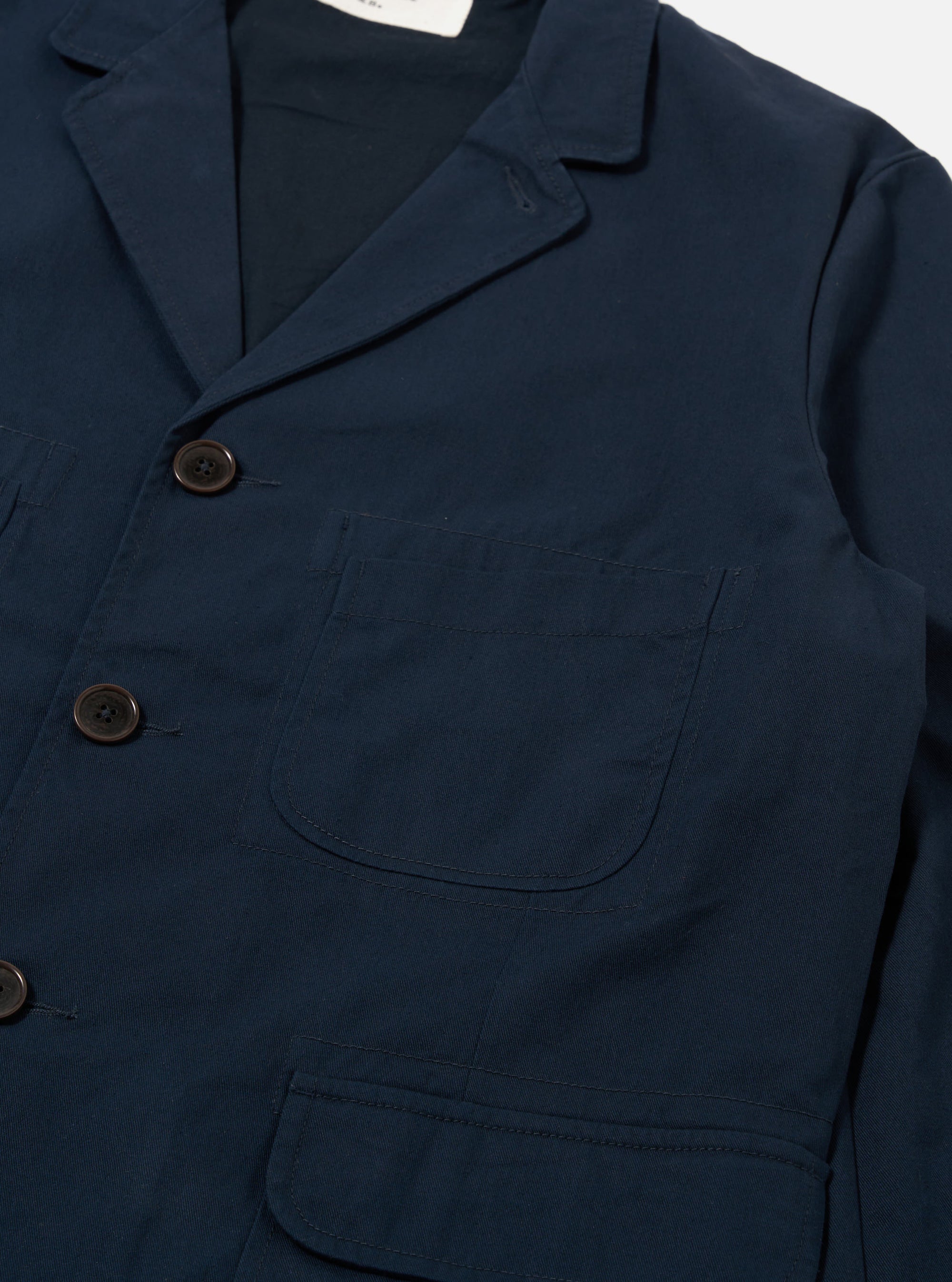 Navy Cotton Twill Barra Jacket