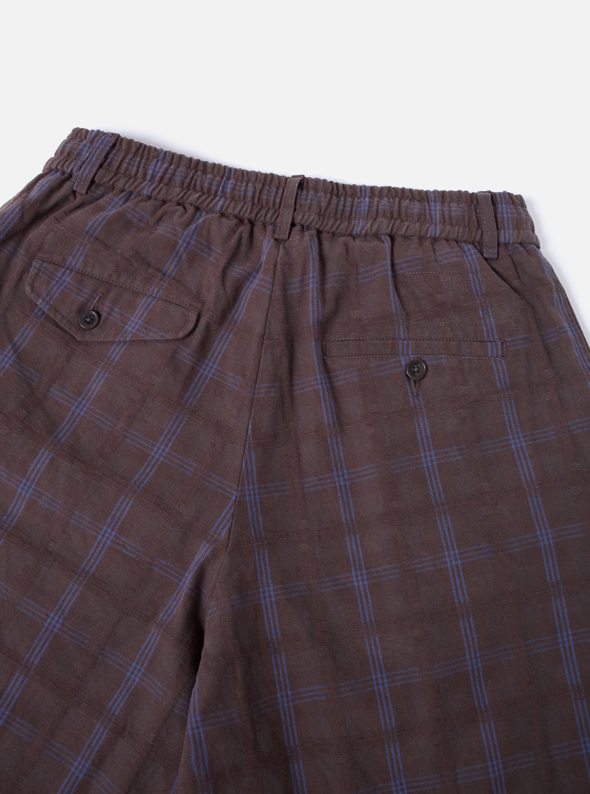 Brown Crans Cotton Check Oxford Pant