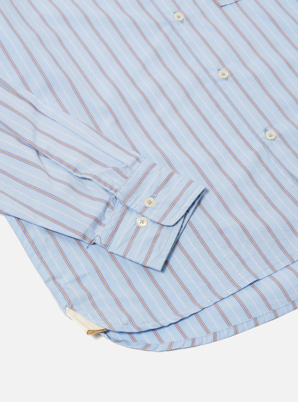 Sky Blue Urban Stripe Square Pocket Shirt