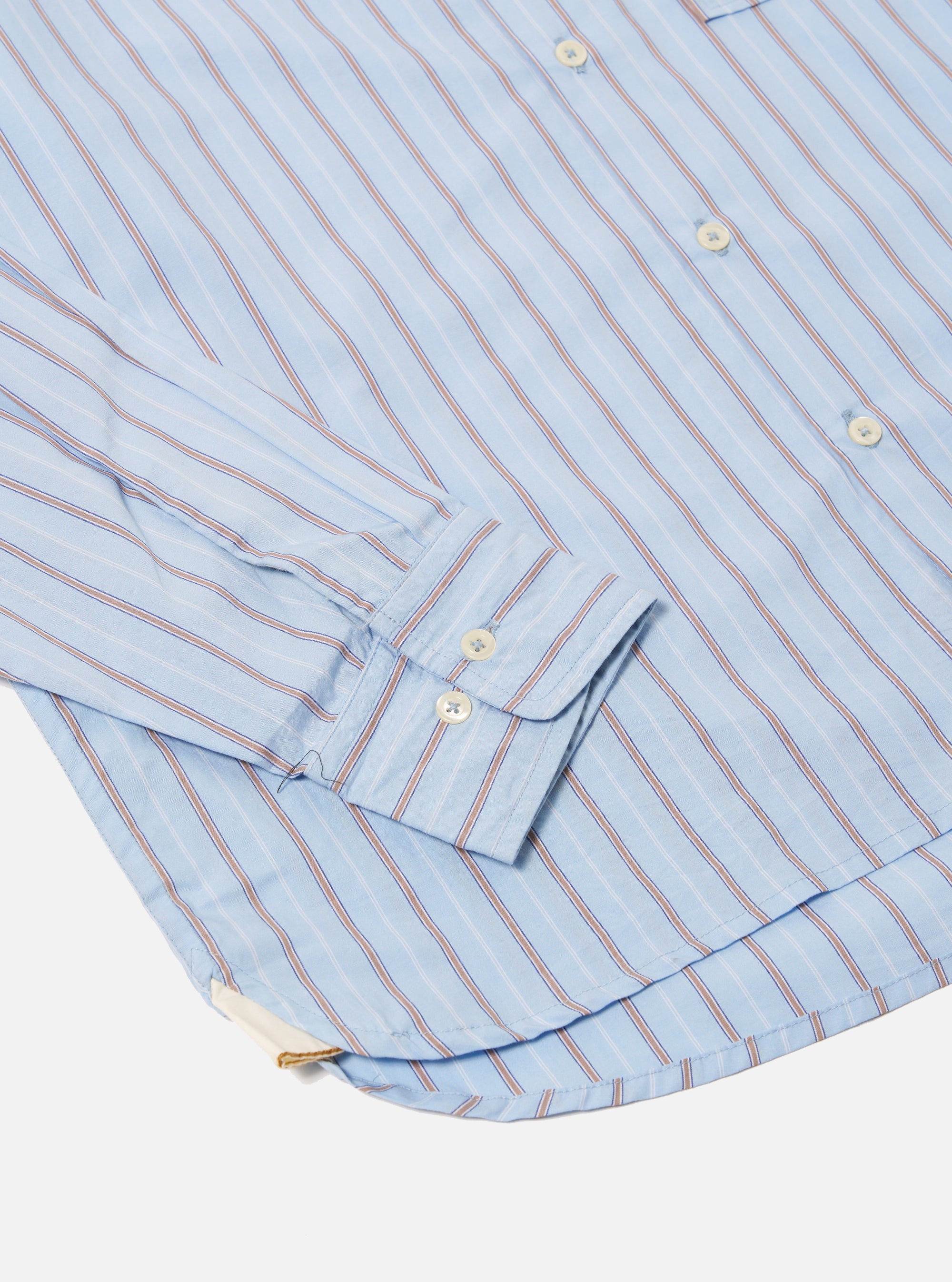 Sky Blue Urban Stripe Square Pocket Shirt