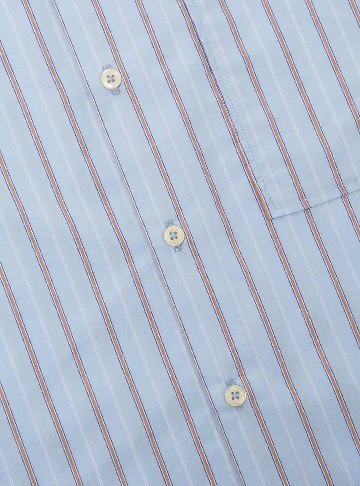 Sky Blue Urban Stripe Square Pocket Shirt