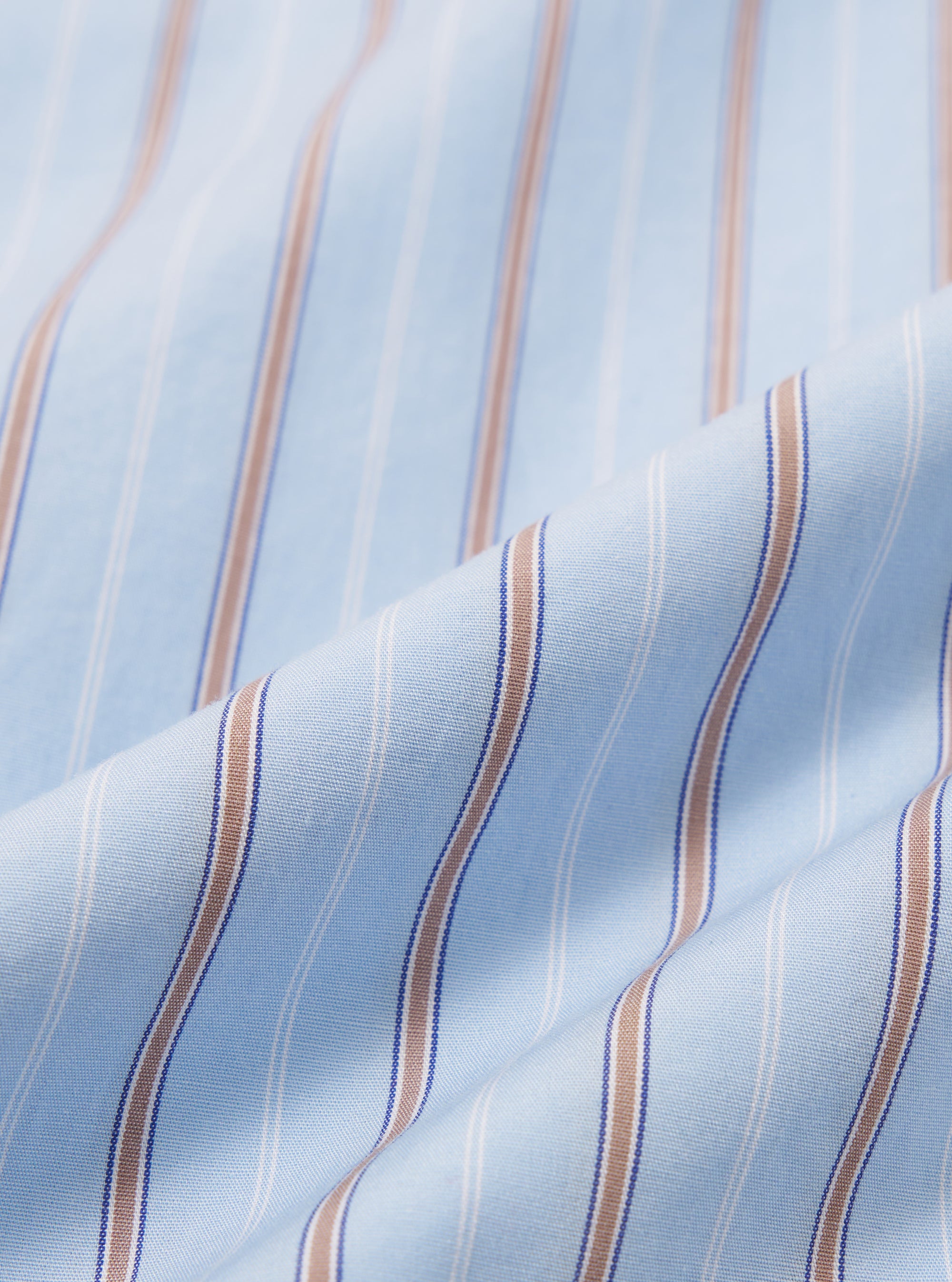 Sky Blue Urban Stripe Square Pocket Shirt