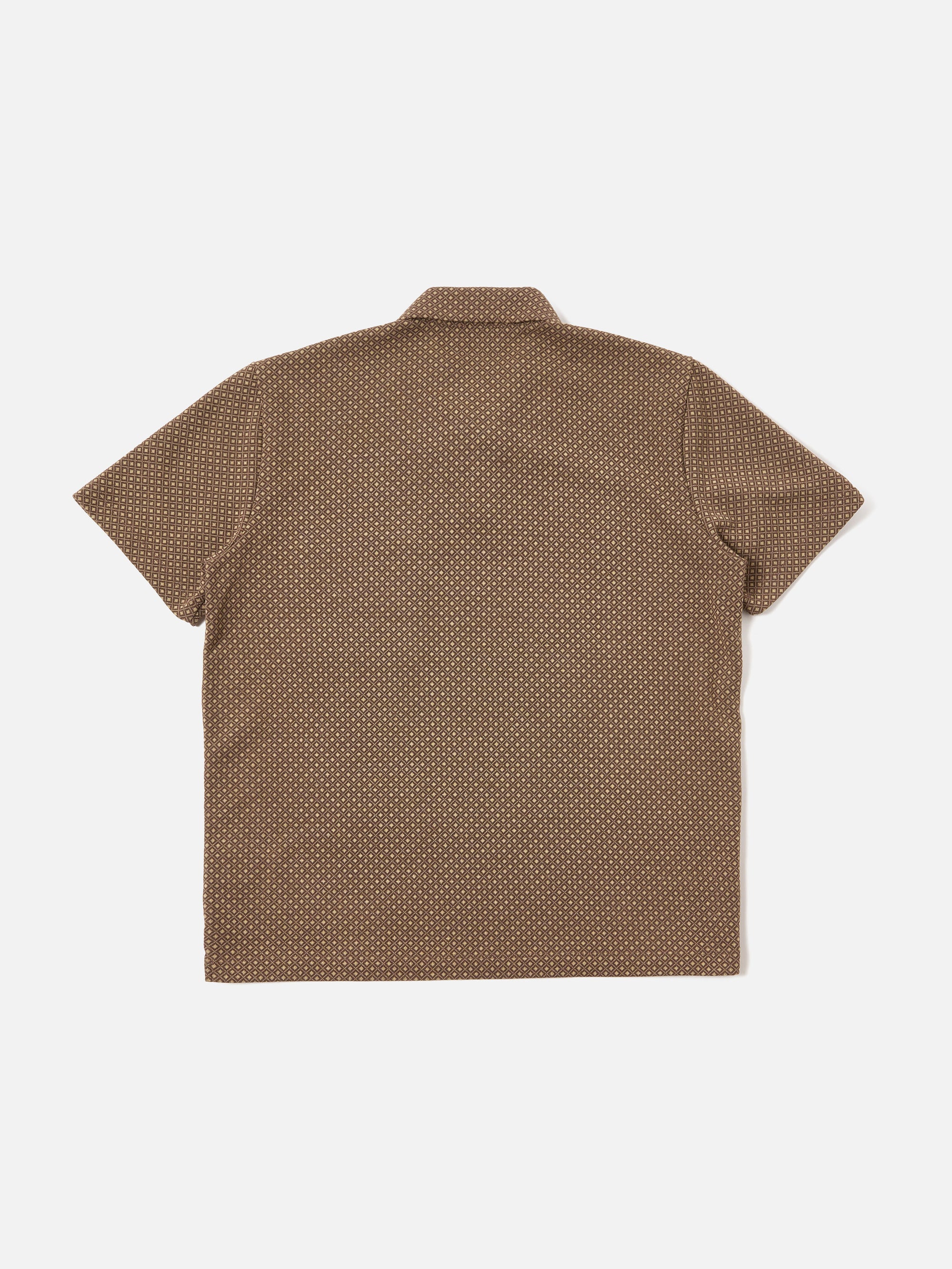 Brown Cotton Mix Fleece Newlyn Polo