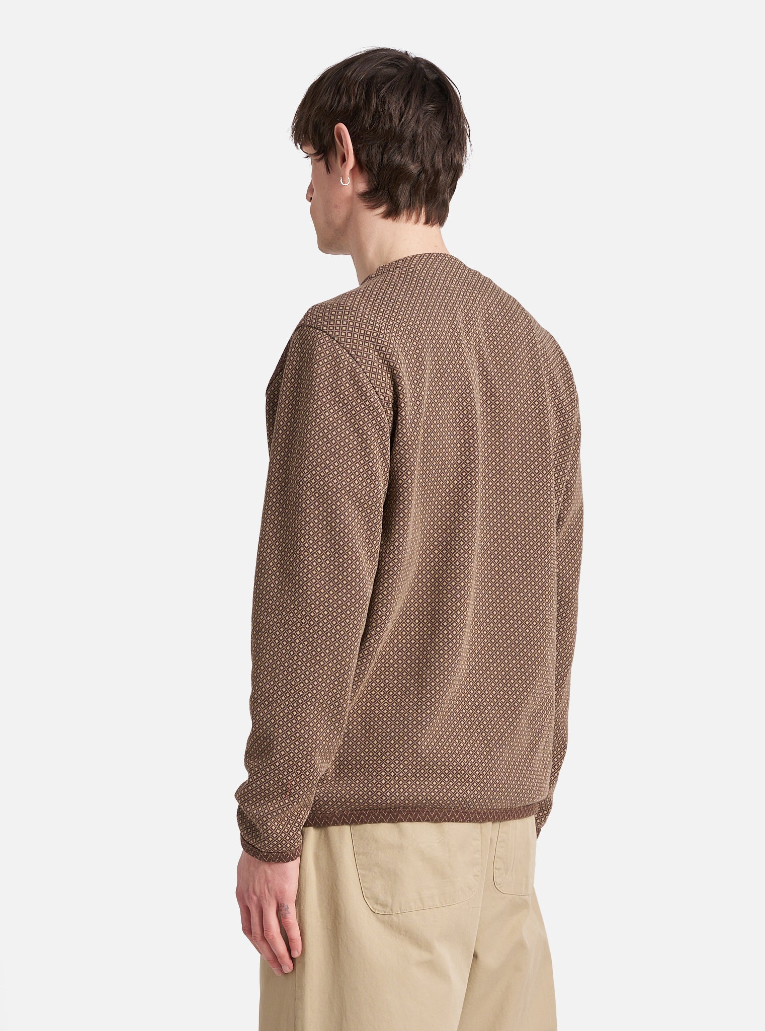 Brown Cotton Mix Fleece Cardigan