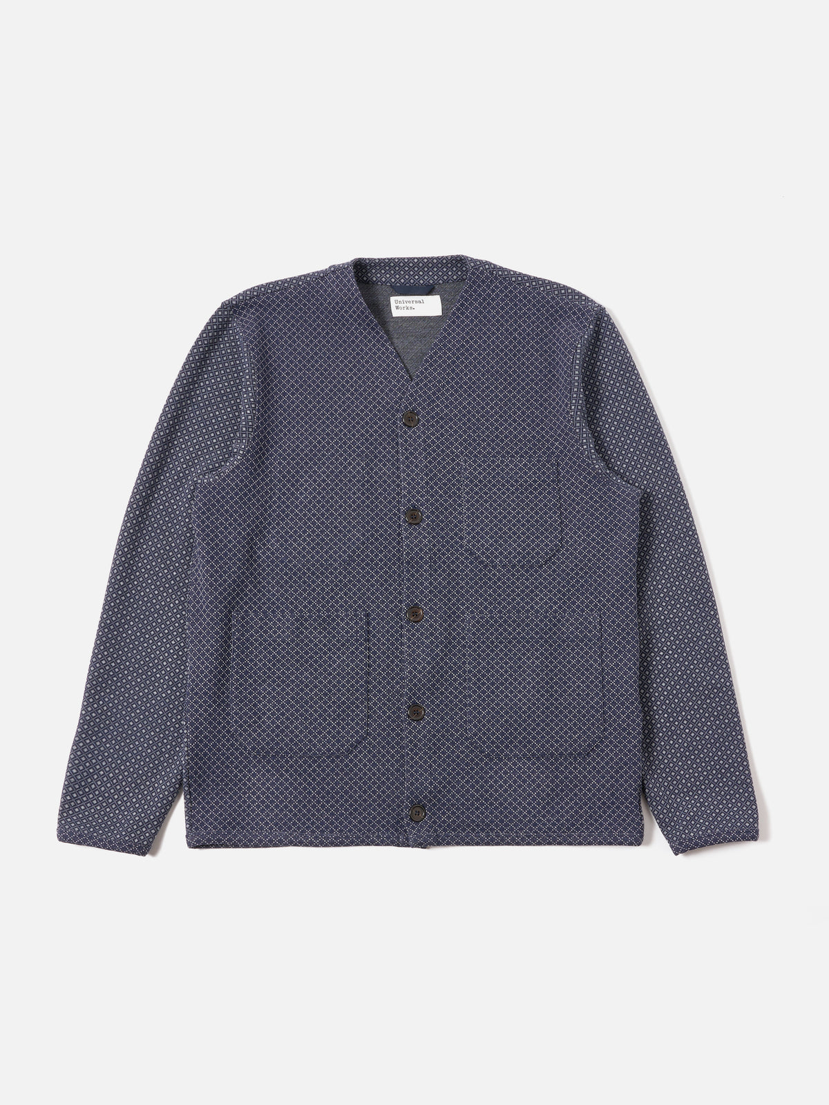 Navy Cotton Mix Fleece Cardigan