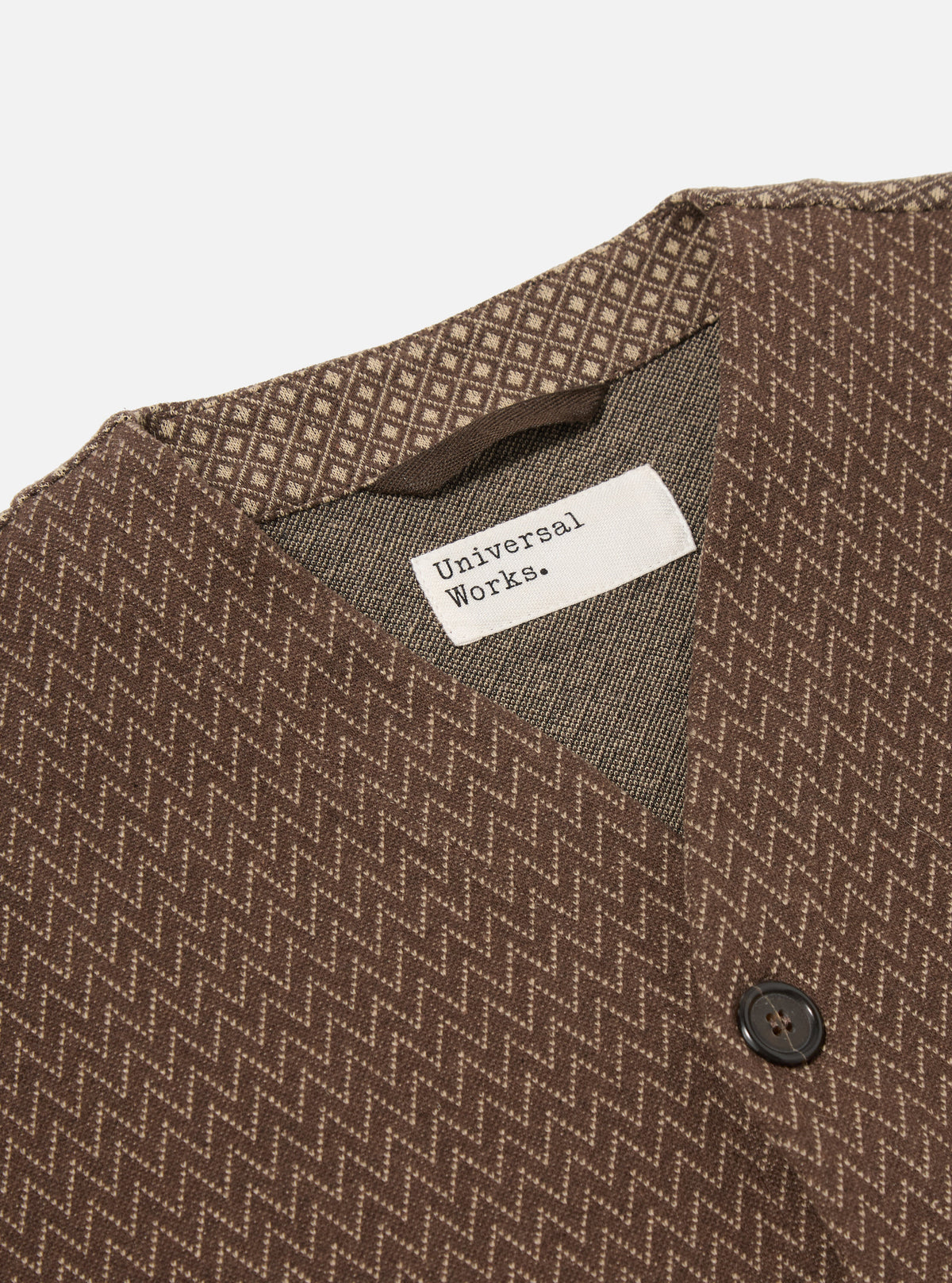 Brown Cotton Mix Fleece Cardigan