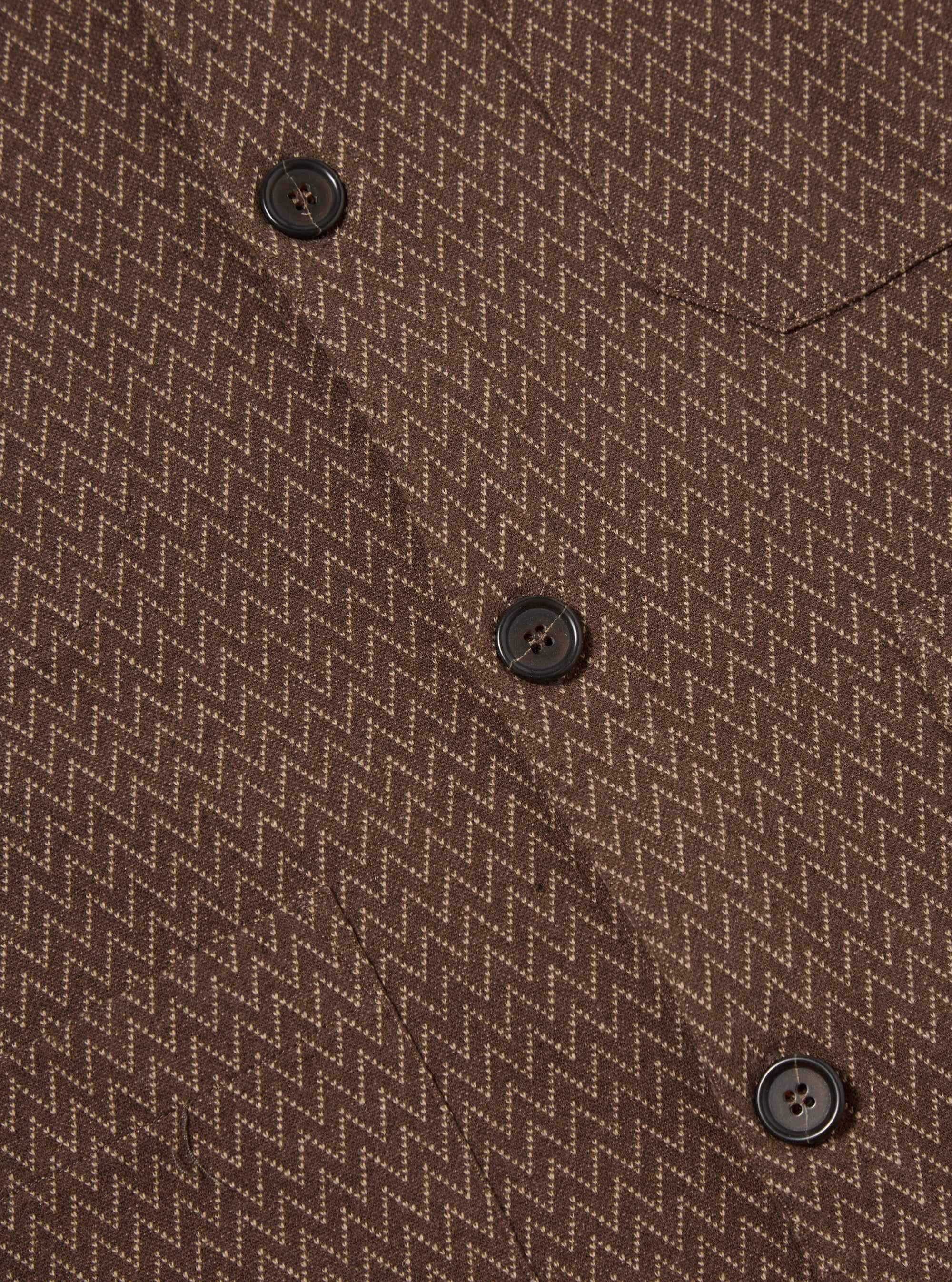 Brown Cotton Mix Fleece Cardigan
