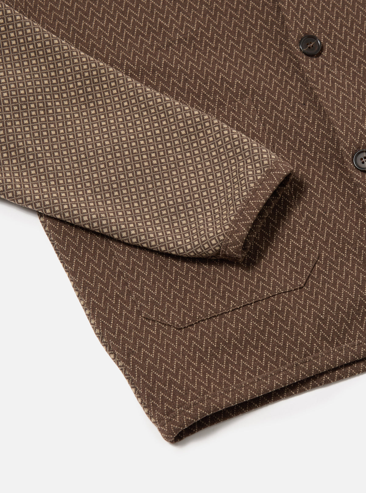 Brown Cotton Mix Fleece Cardigan
