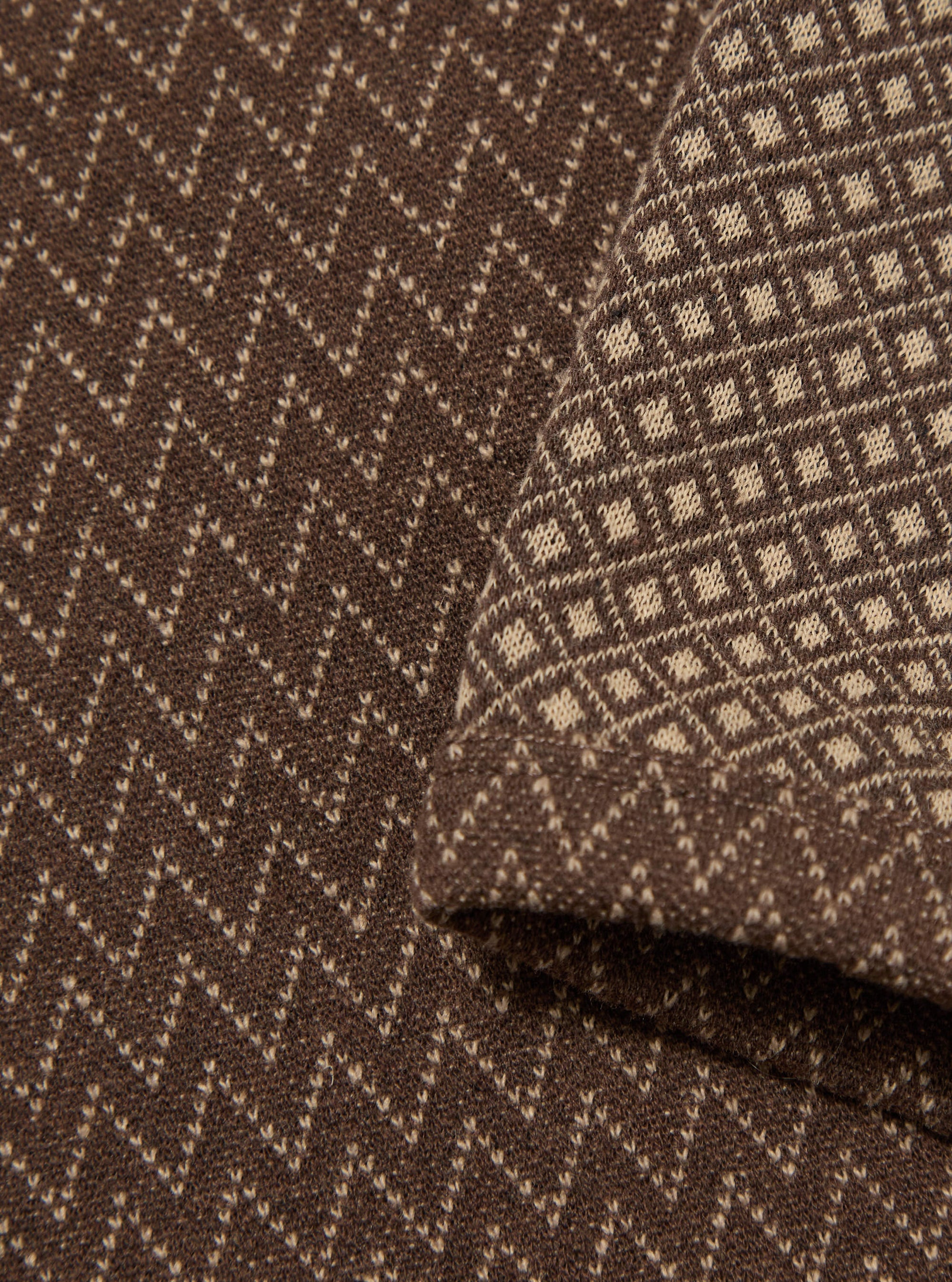 Brown Cotton Mix Fleece Cardigan