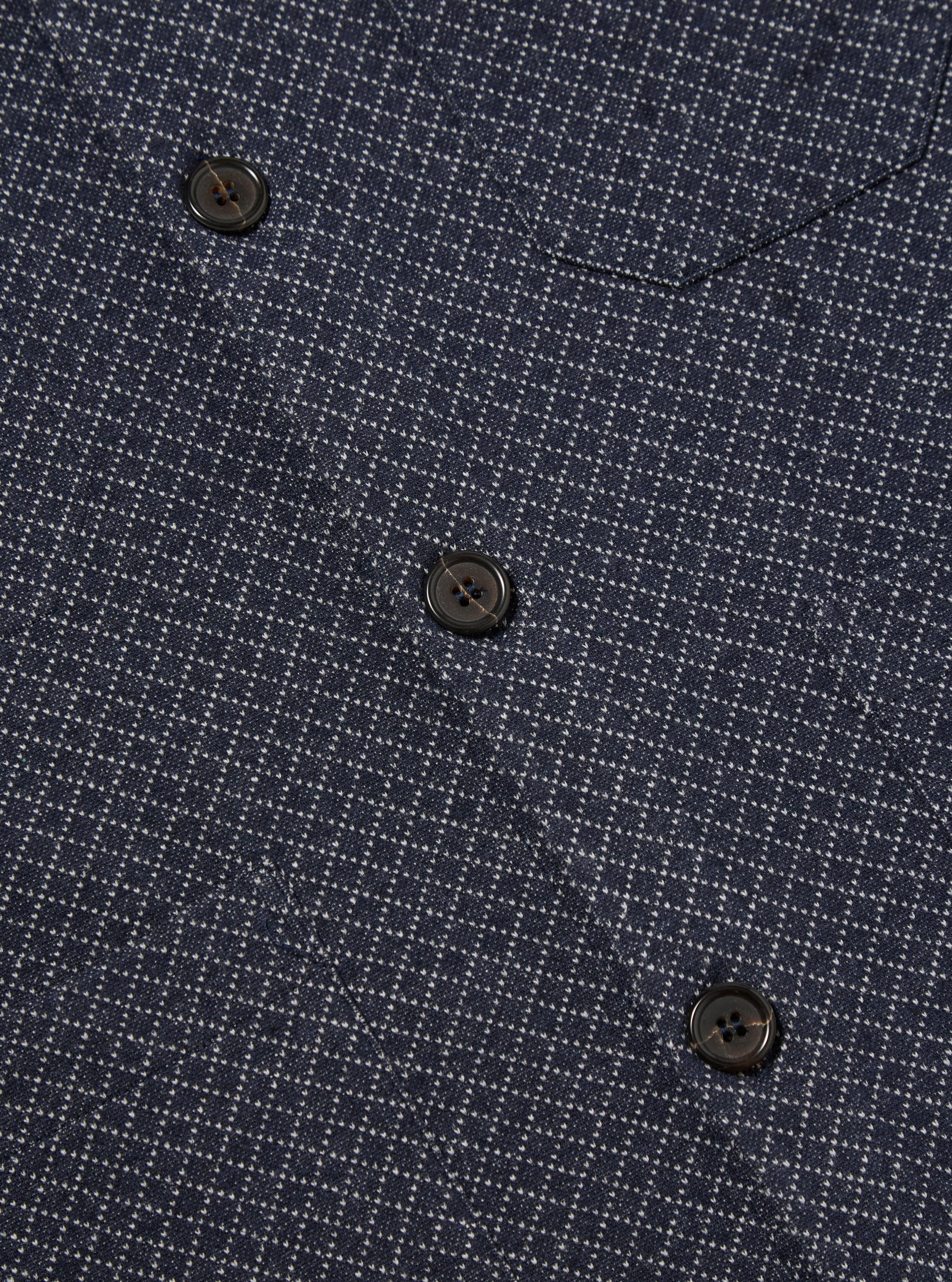Navy Cotton Mix Fleece Cardigan