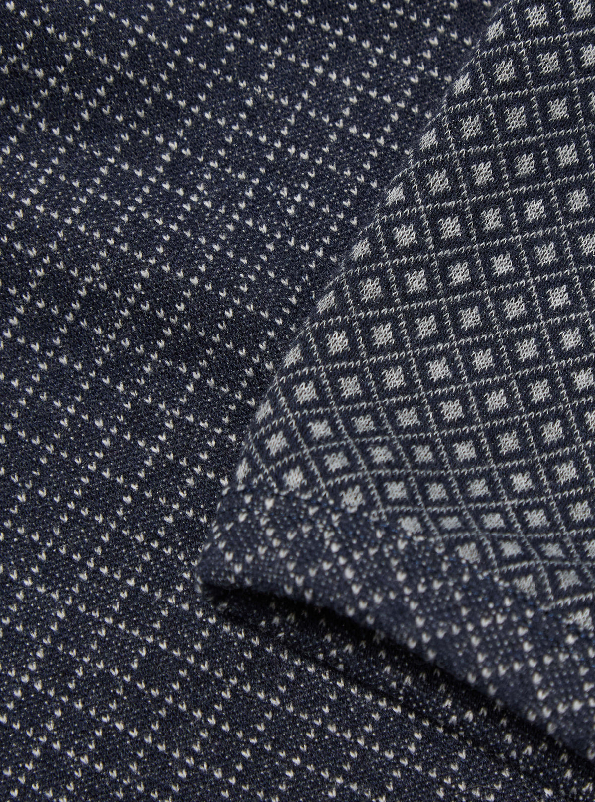 Navy Cotton Mix Fleece Cardigan