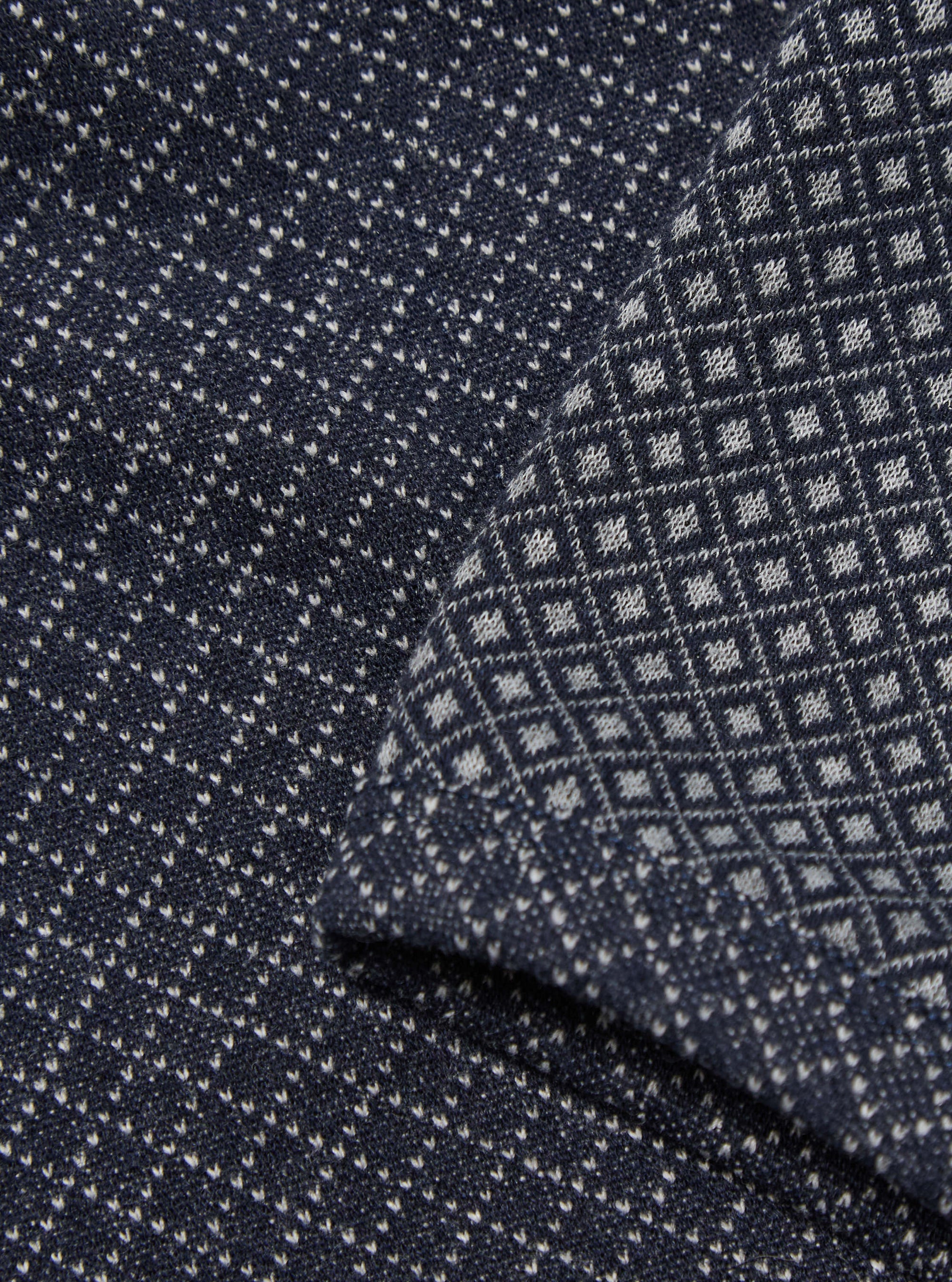 Navy Cotton Mix Fleece Cardigan