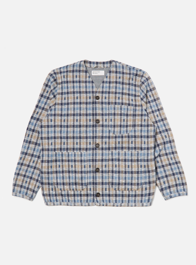 Brown/Blue Summer Check Cardigan