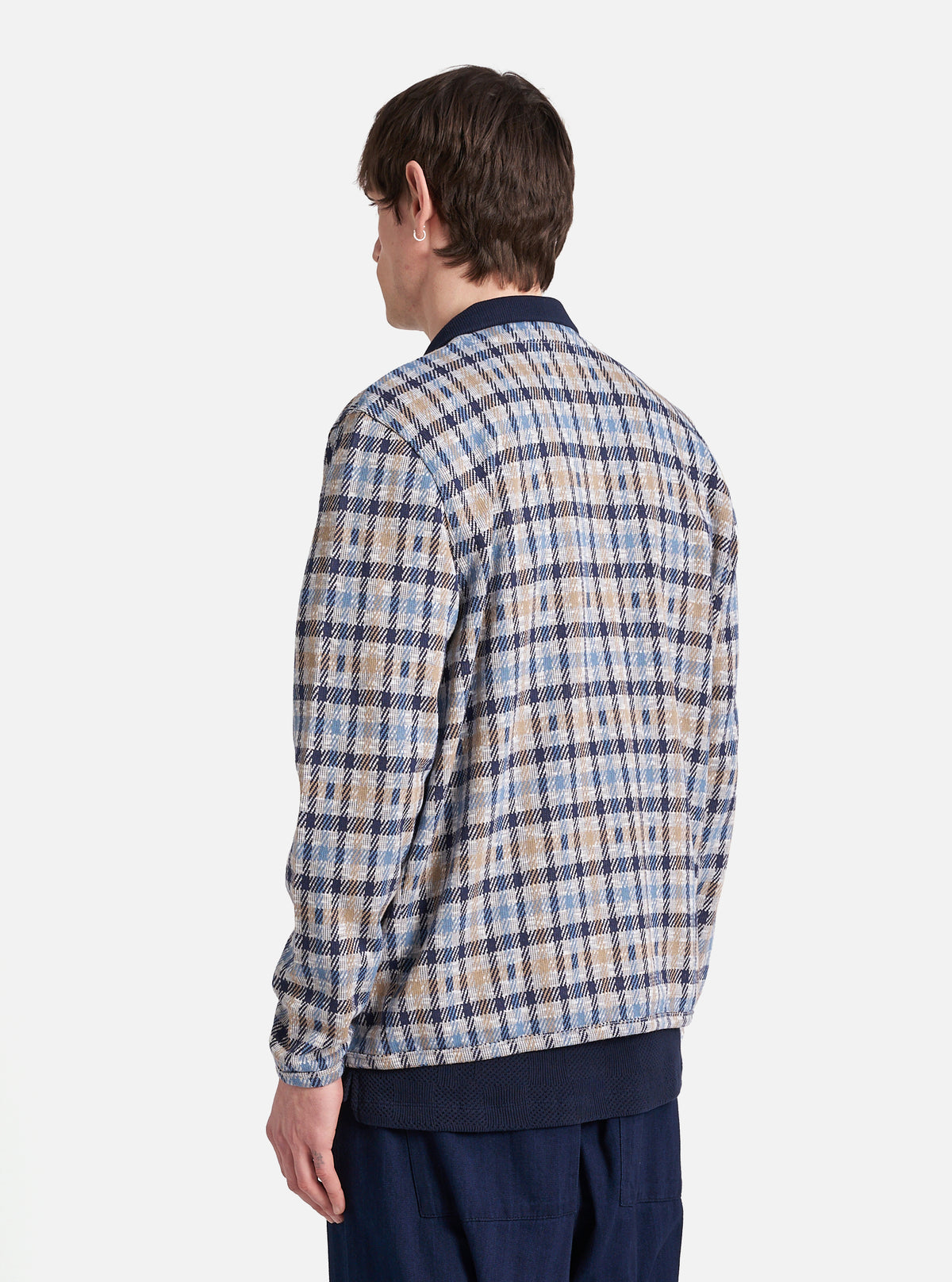 Brown/Blue Summer Check Cardigan