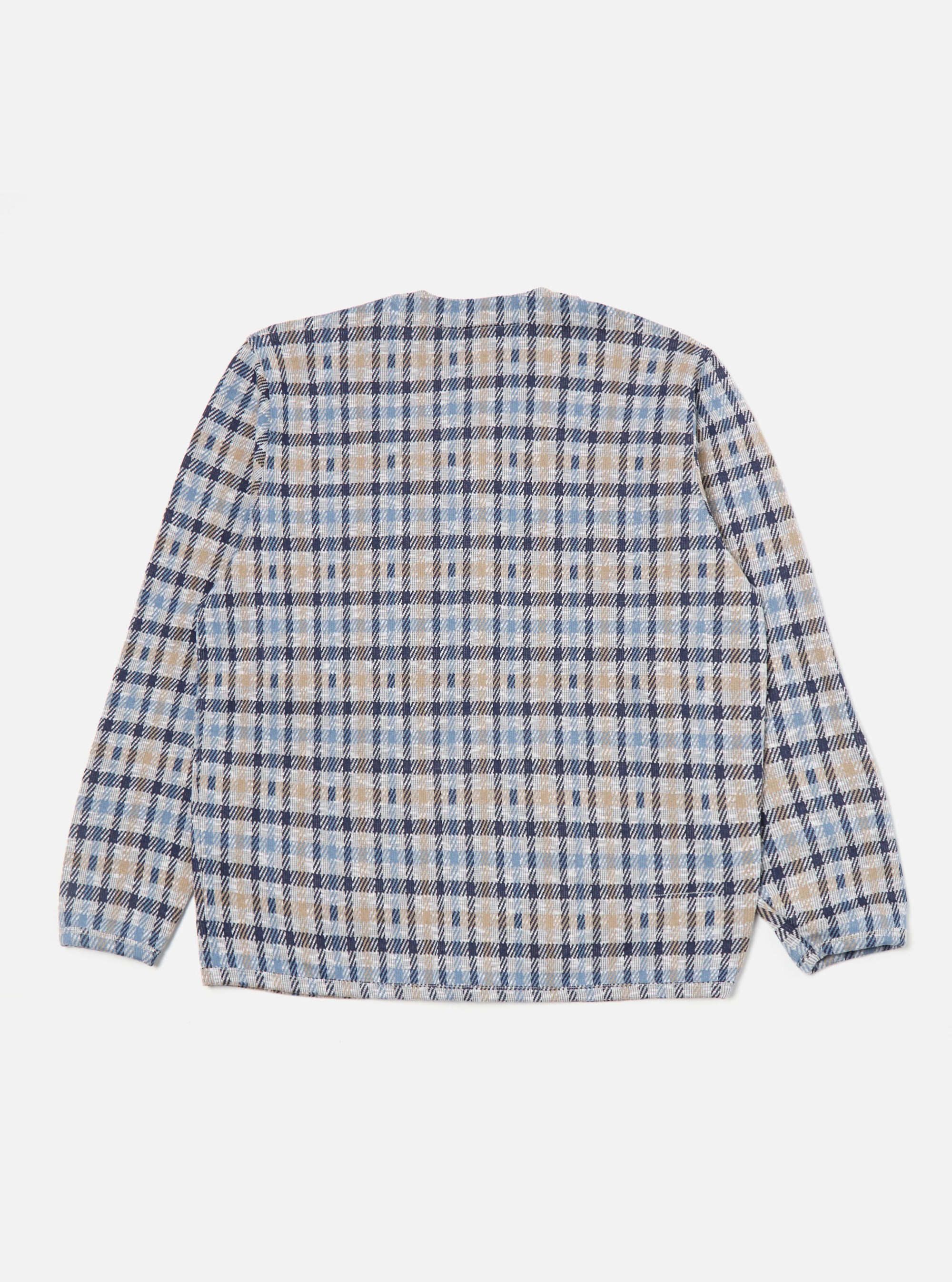 Brown/Blue Summer Check Cardigan