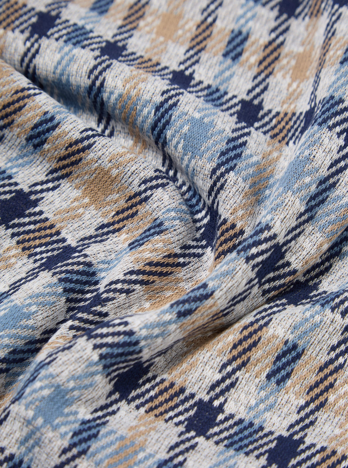 Brown/Blue Summer Check Zip Gilet