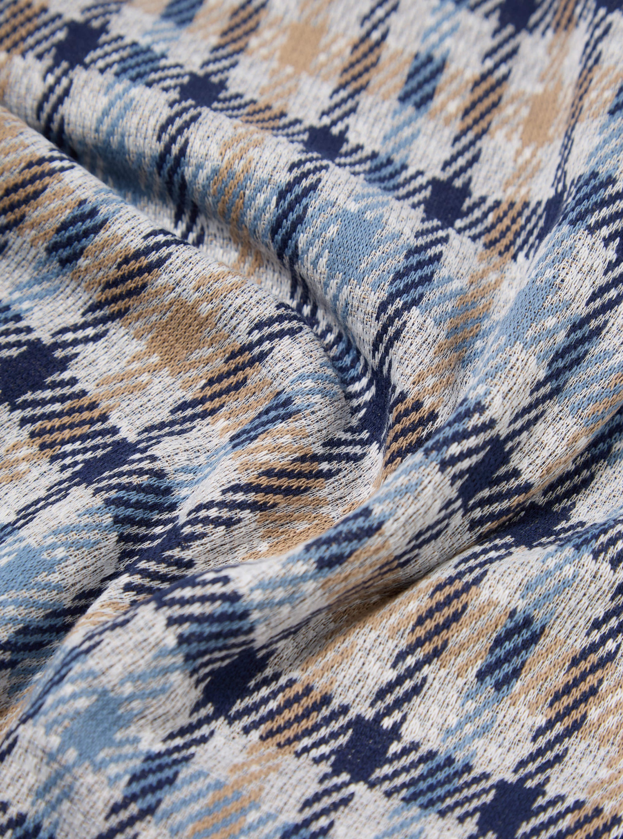 Brown/Blue Summer Check Zip Gilet