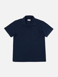 Bright Navy Fantasy Checkerboard Vacation Polo