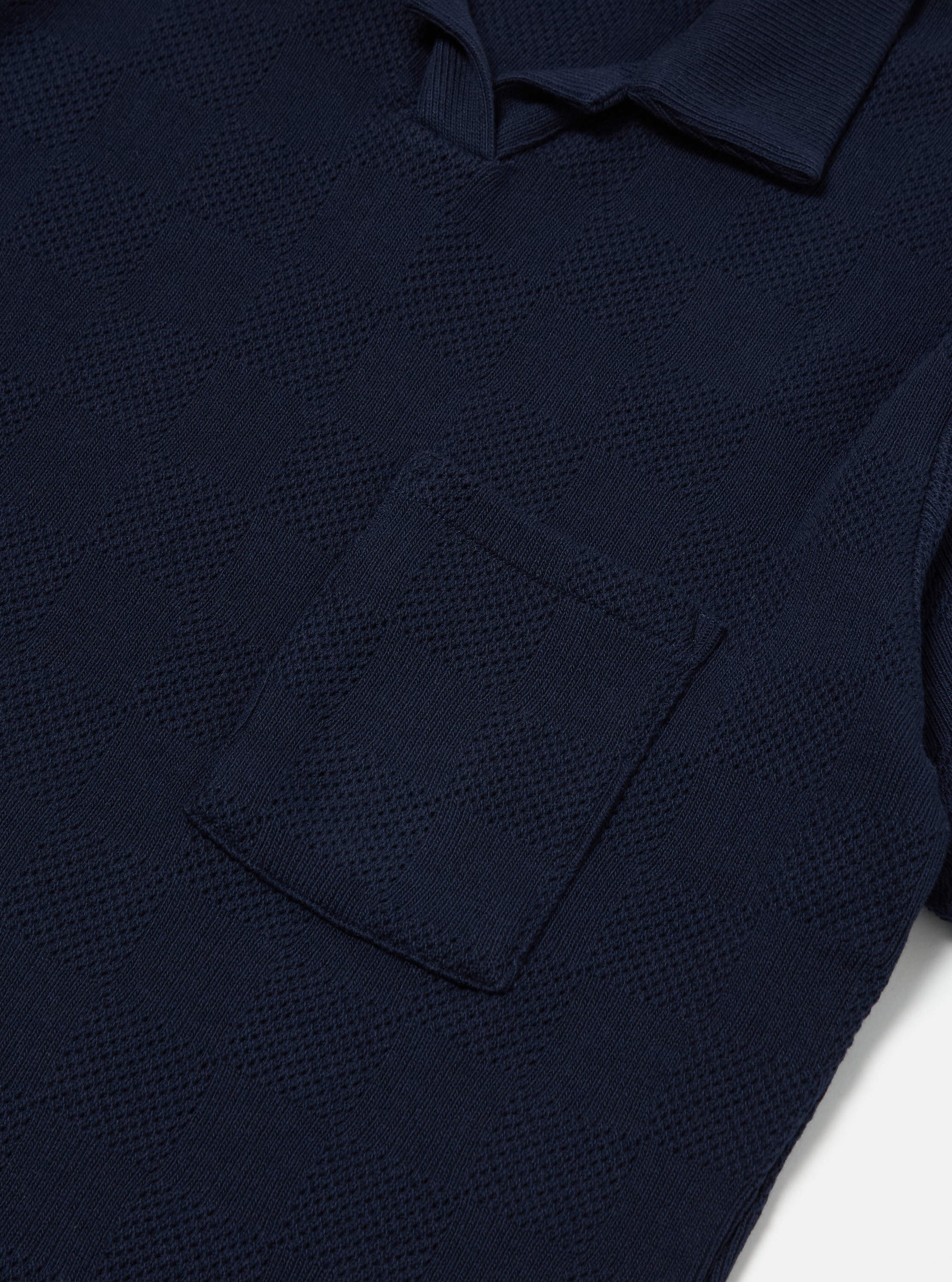 Bright Navy Fantasy Checkerboard Vacation Polo