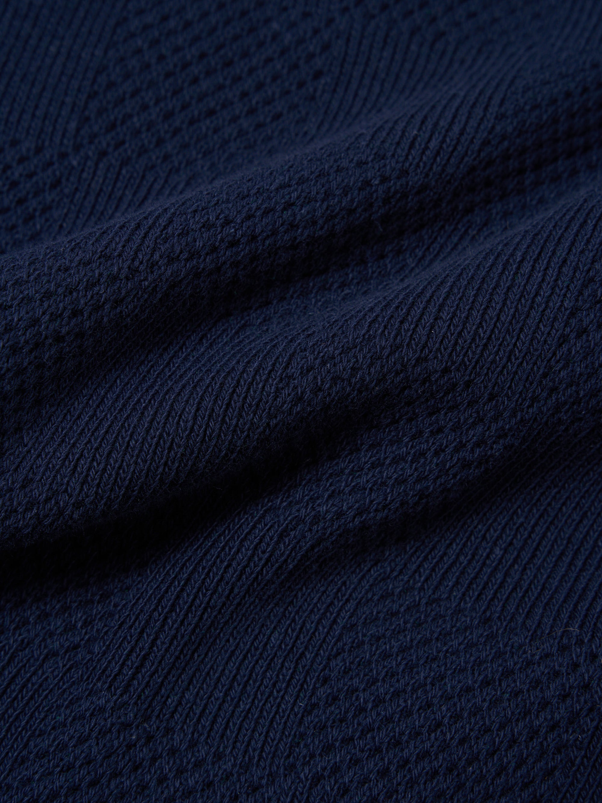 Bright Navy Fantasy Checkerboard Button Through Polo