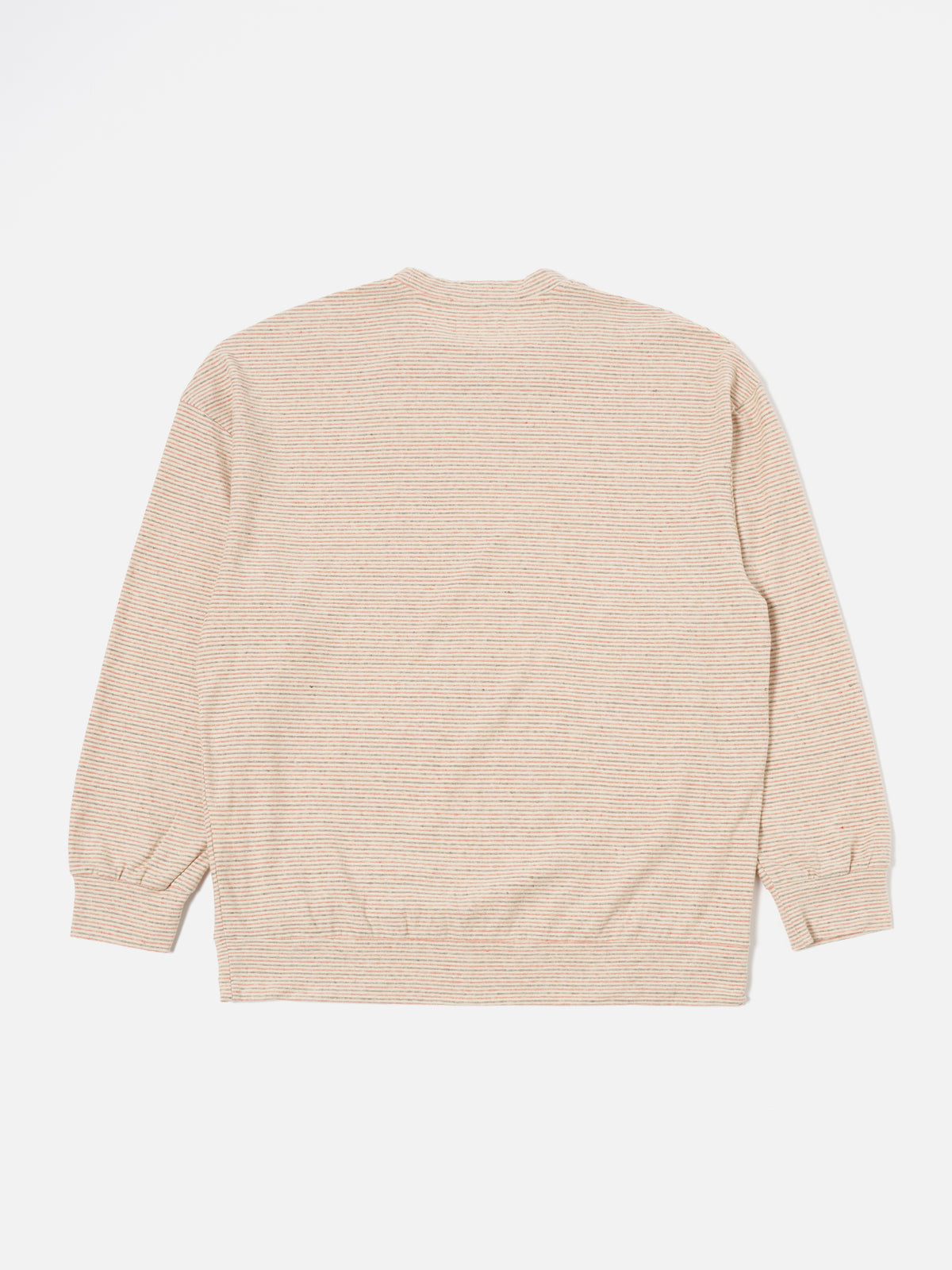 Ecru Stripe Lincot Jersey Loose Sweatshirt