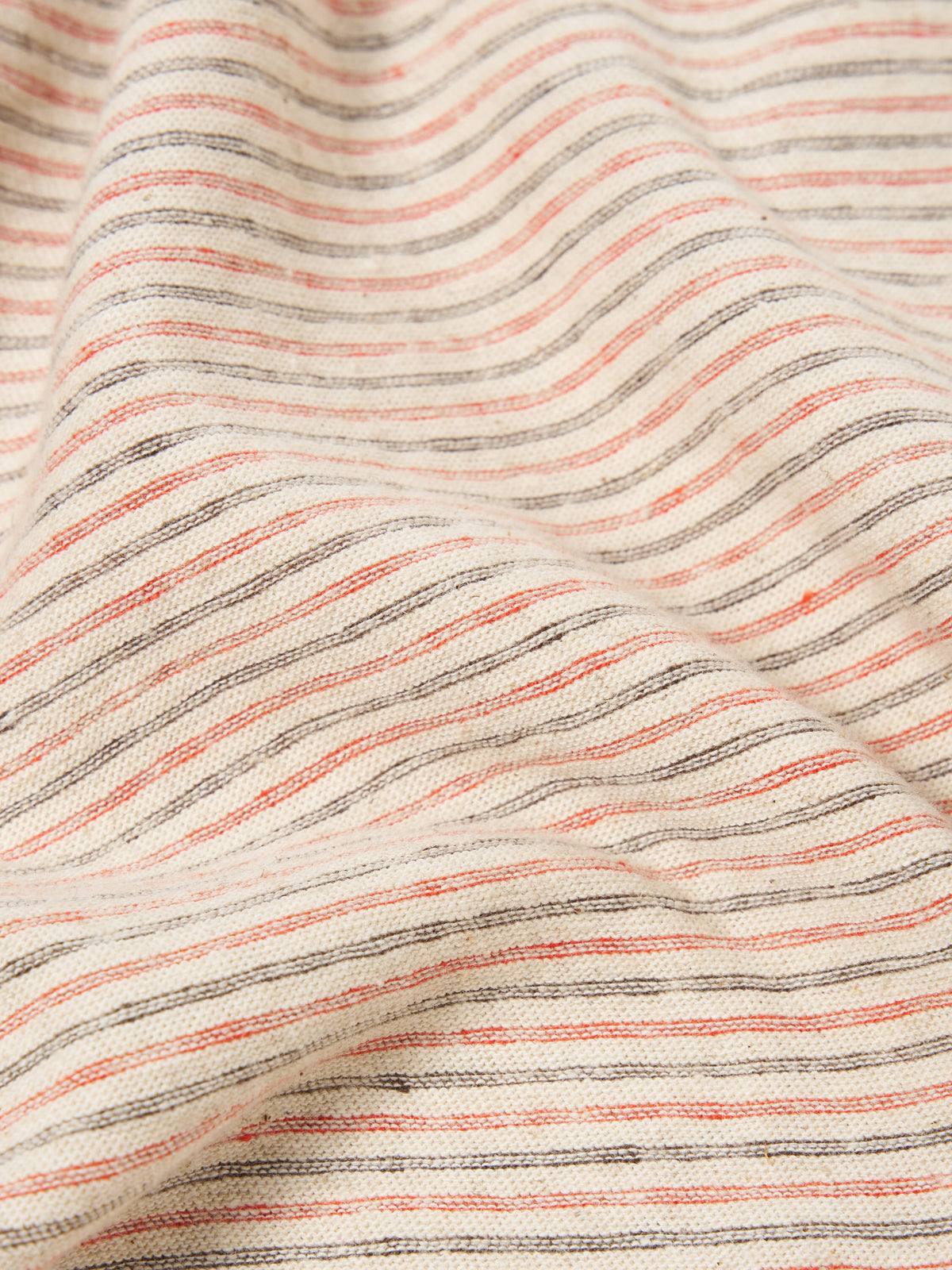 Ecru Stripe Lincot Jersey Loose Sweatshirt