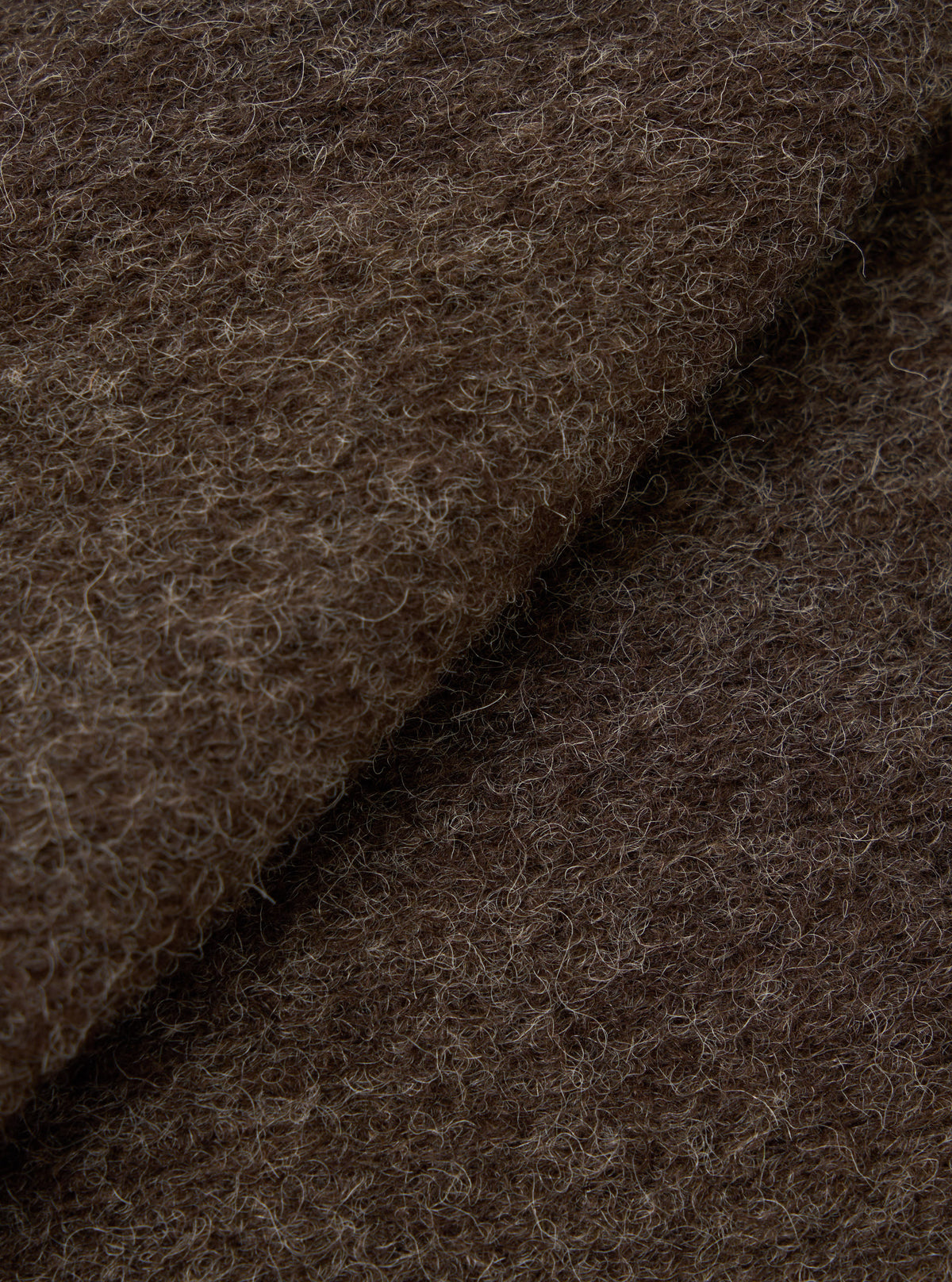 Brown Wool Fleece Zip Gilet