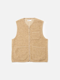 Stone Wool Fleece Zip Gilet