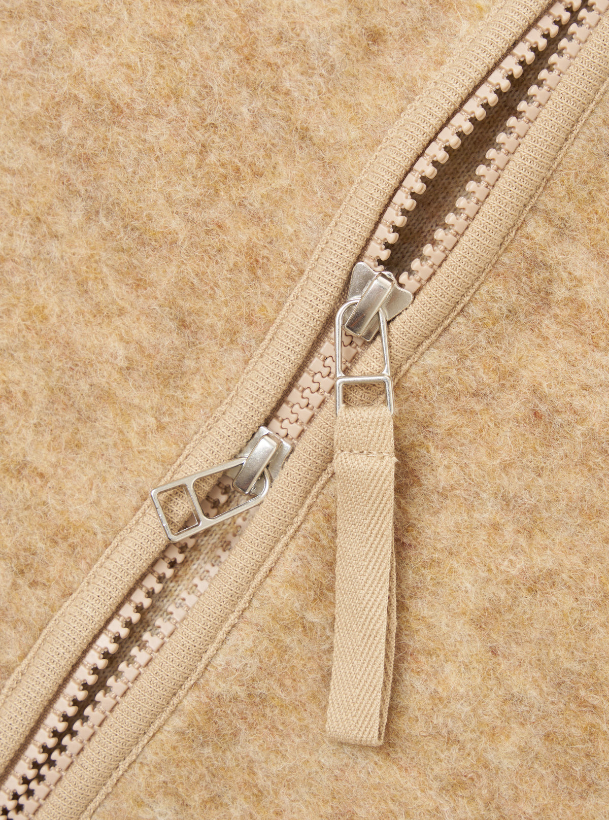 Stone Wool Fleece Zip Gilet