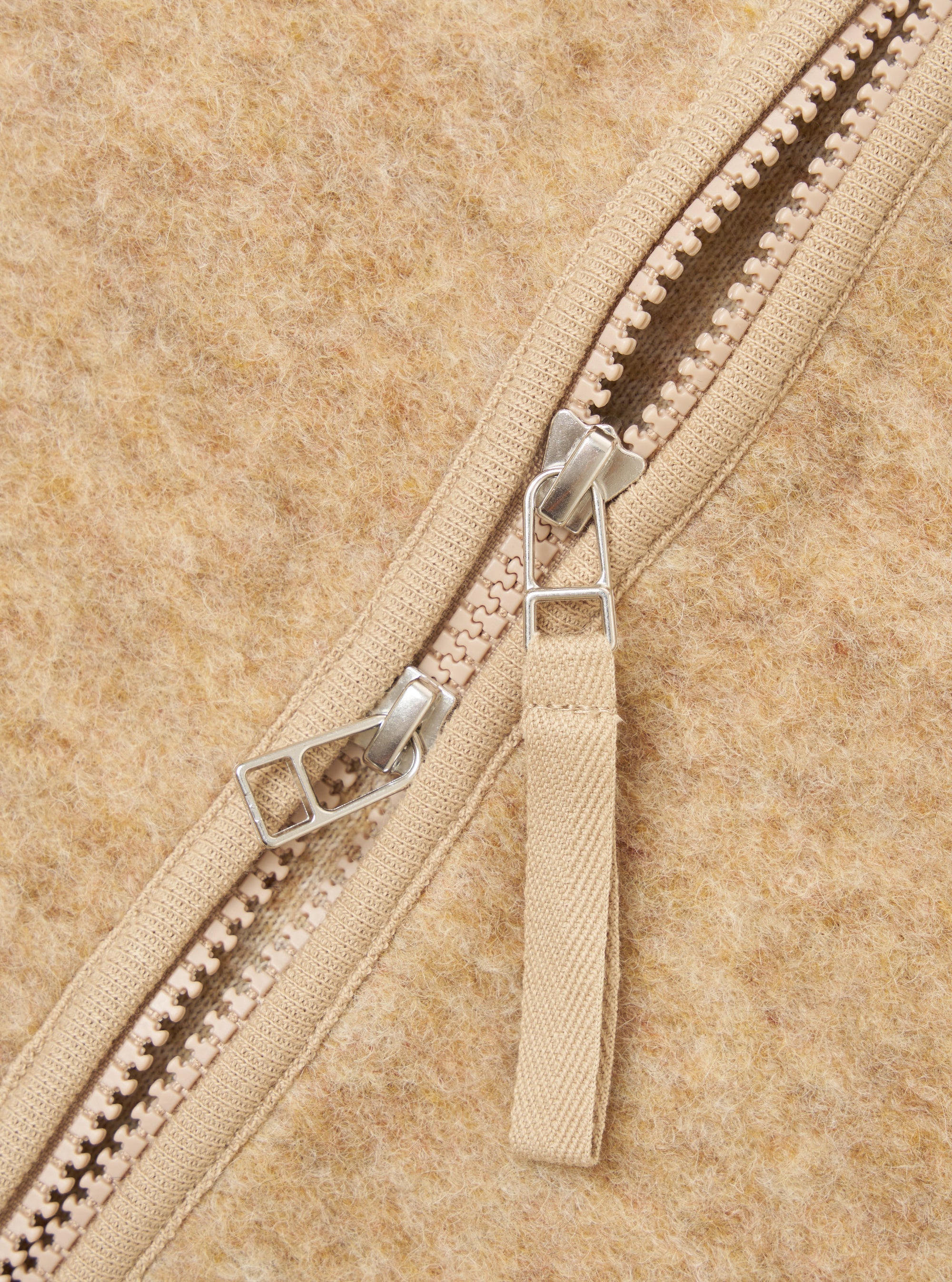 Stone Wool Fleece Zip Gilet