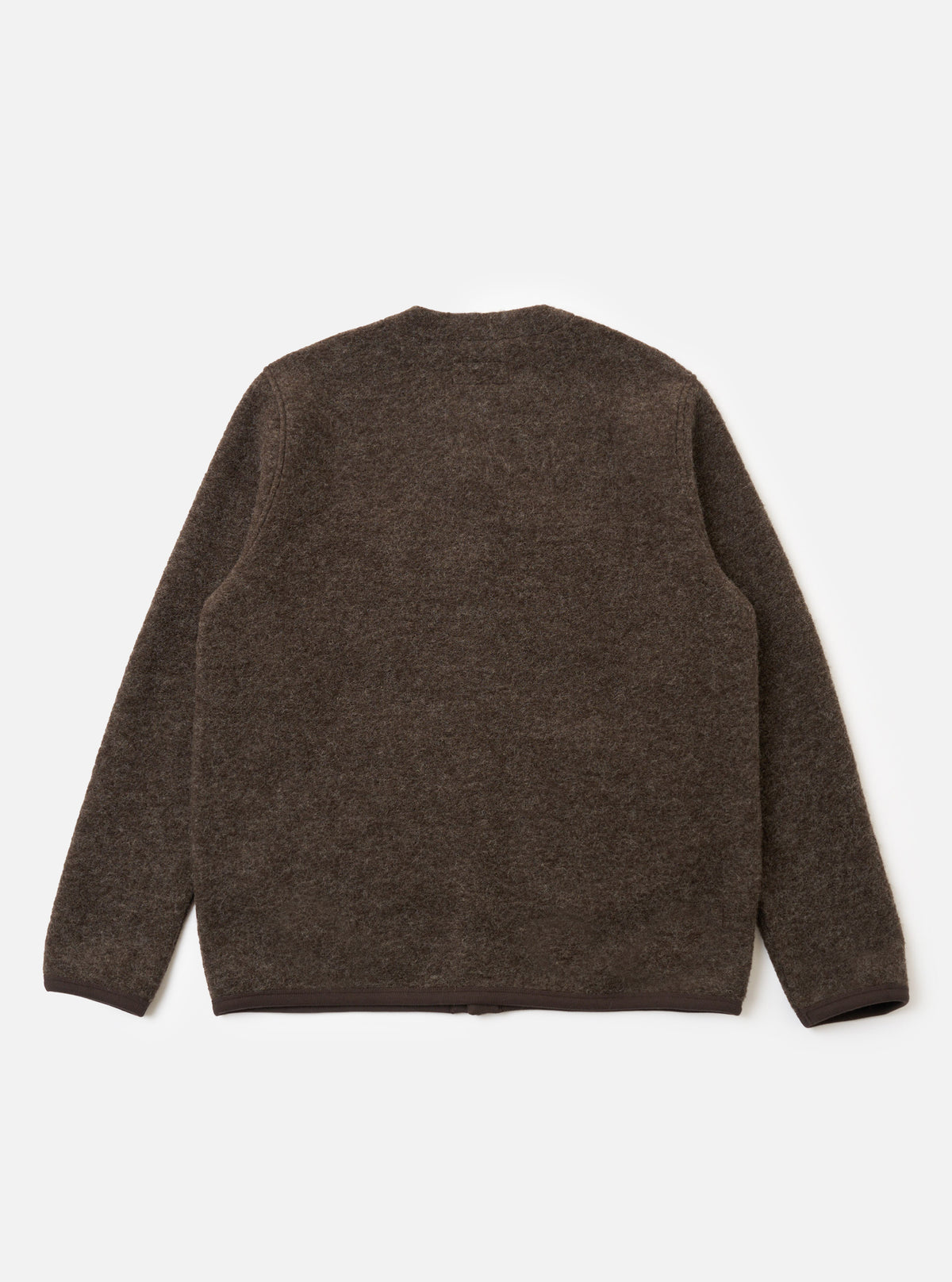 Brown Wool Fleece Cardigan