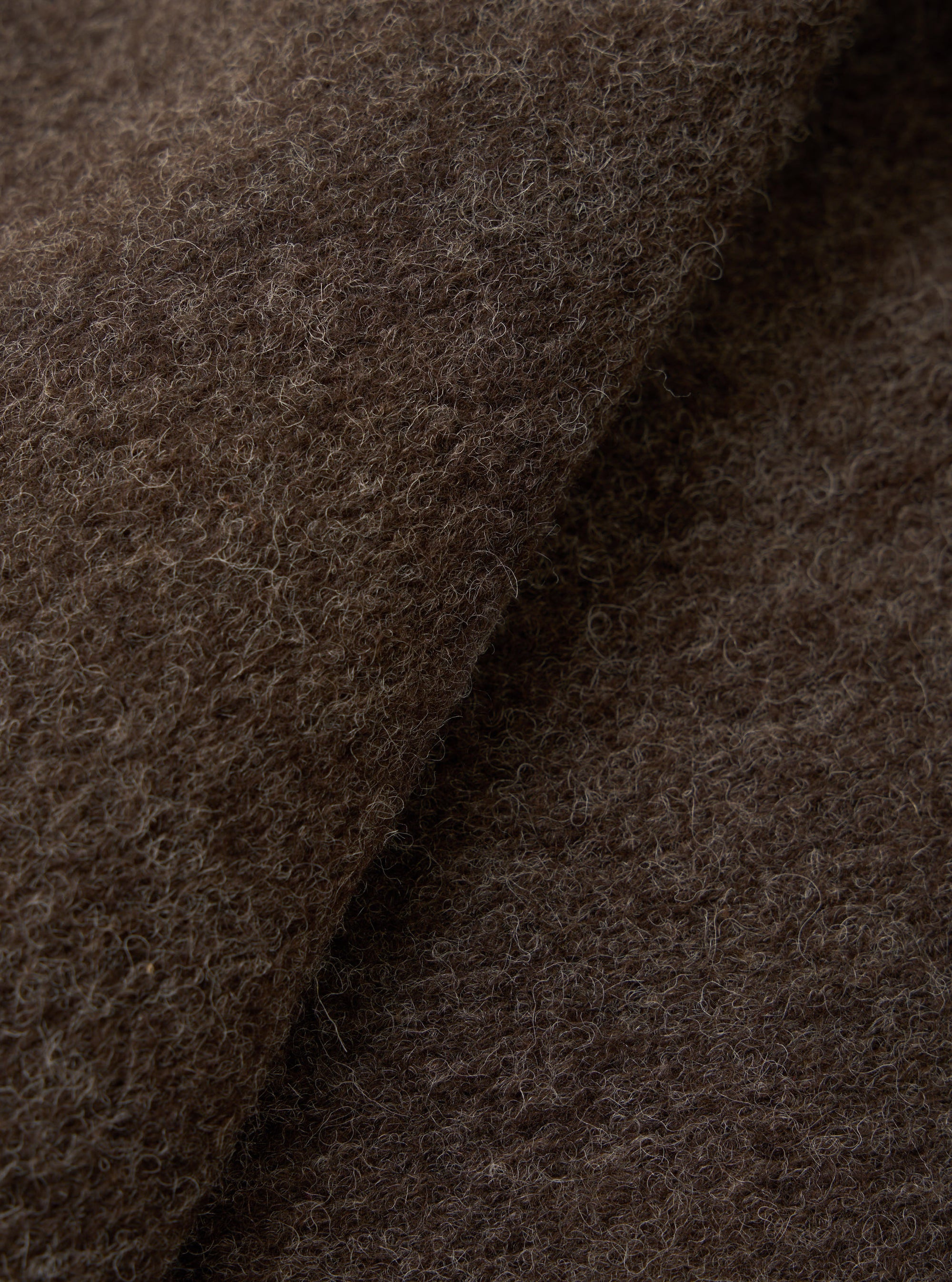 Brown Wool Fleece Cardigan