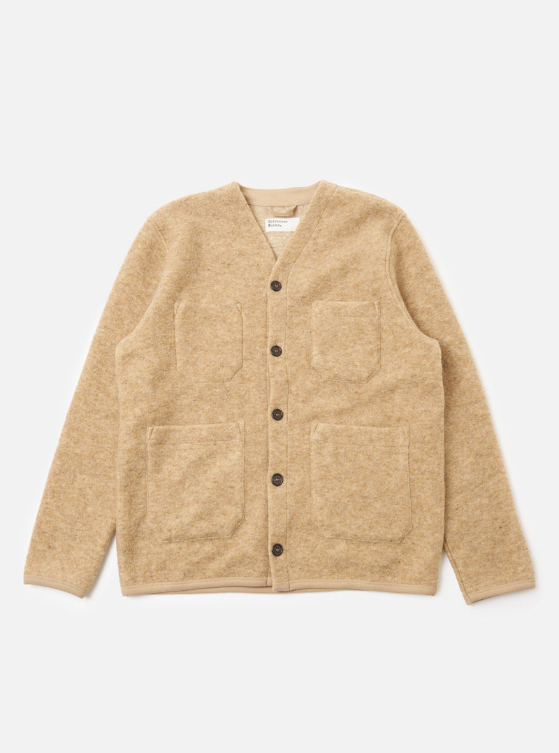 Stone Wool Fleece Cardigan