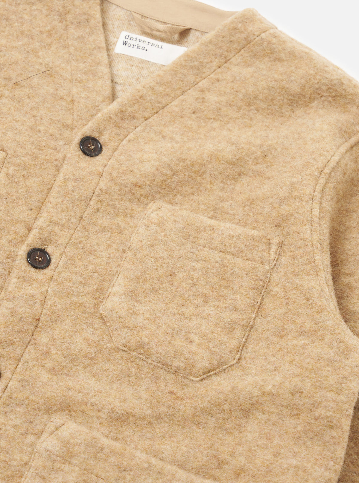 Stone Wool Fleece Cardigan