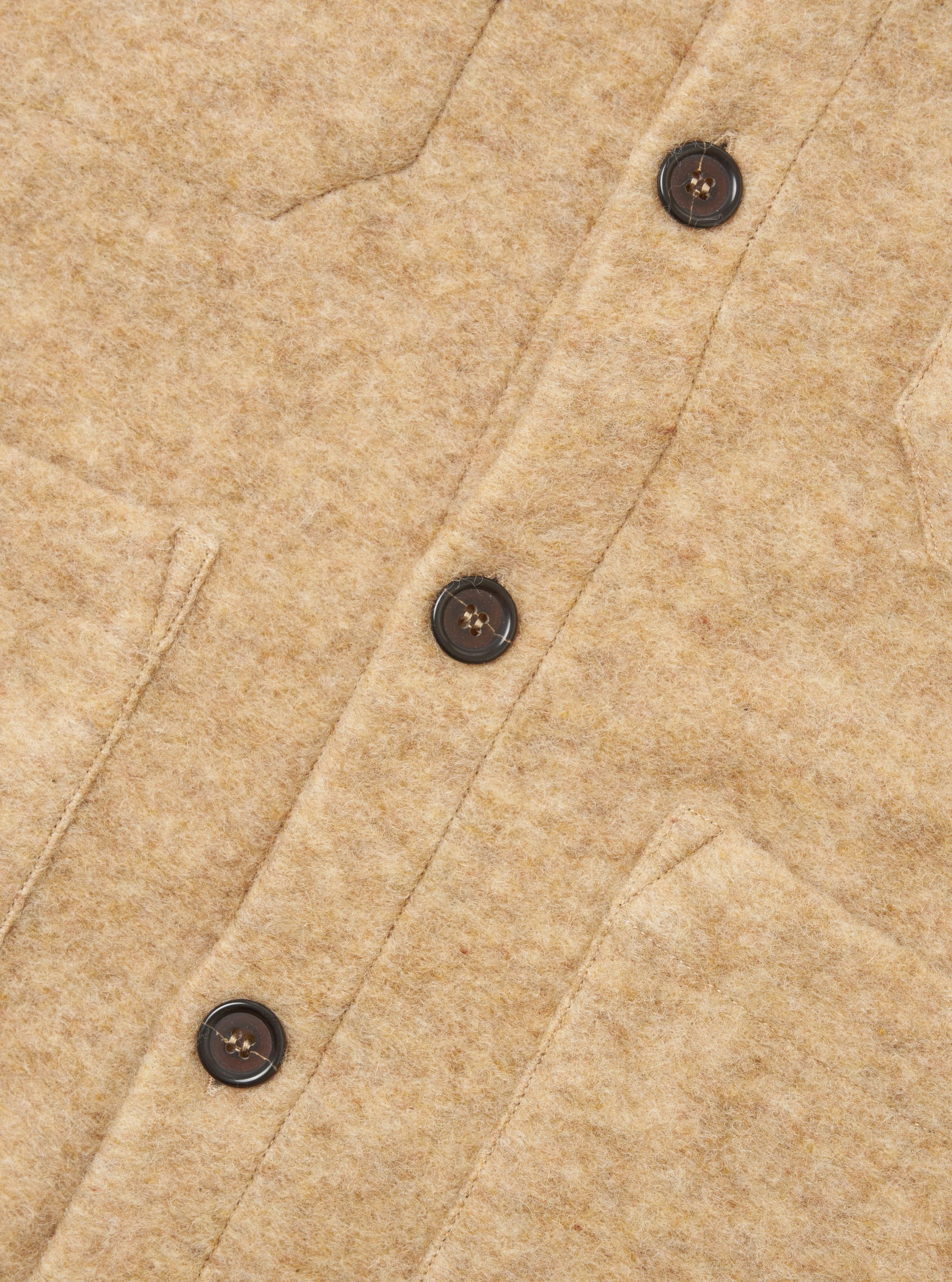 Stone Wool Fleece Cardigan