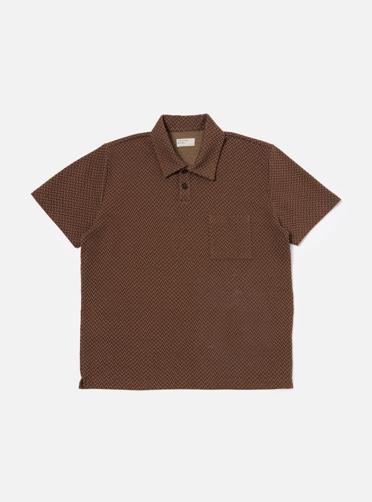 Brown Zig Zag Jersey Newlyn Polo