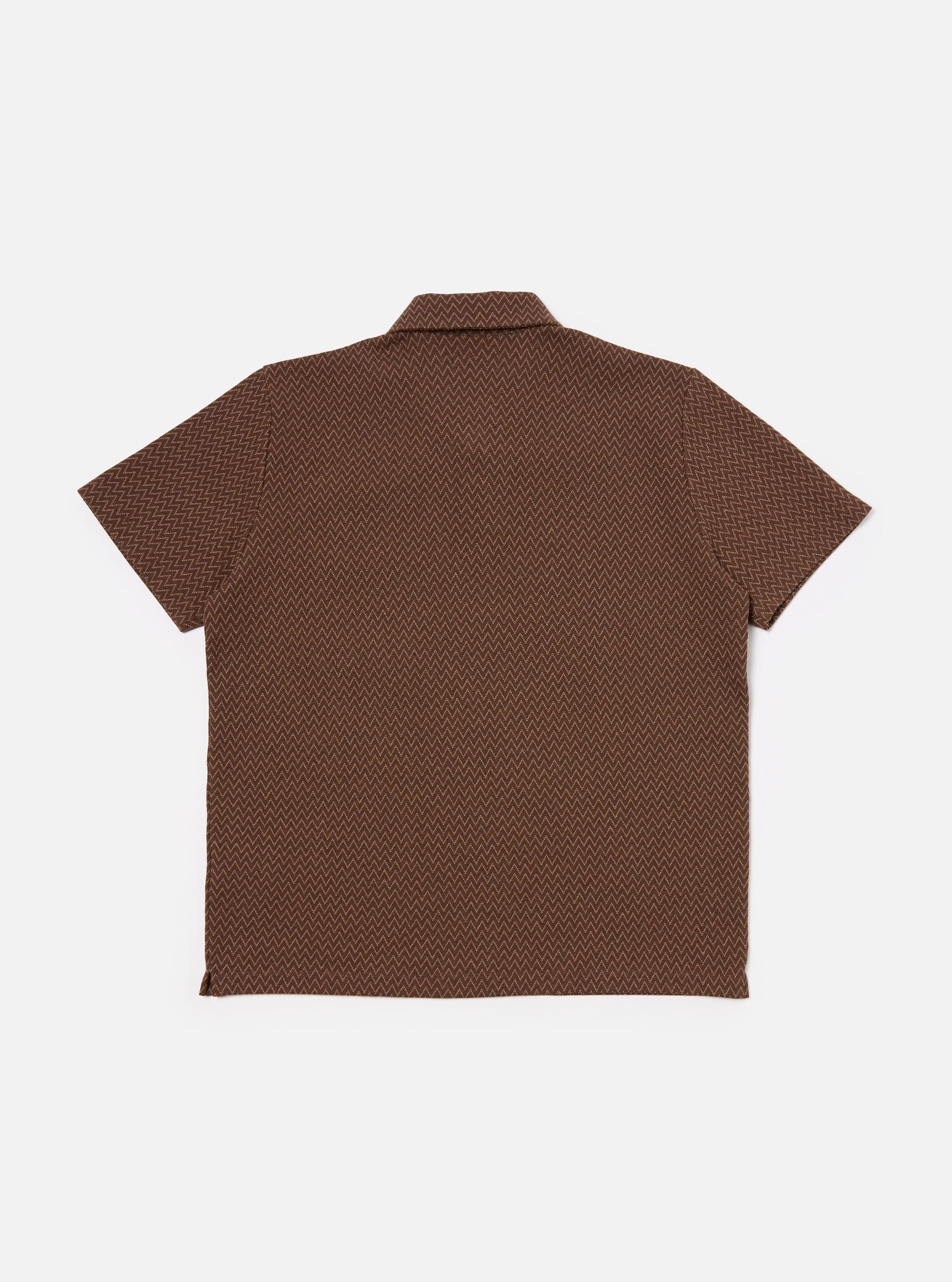 Brown Zig Zag Jersey Newlyn Polo