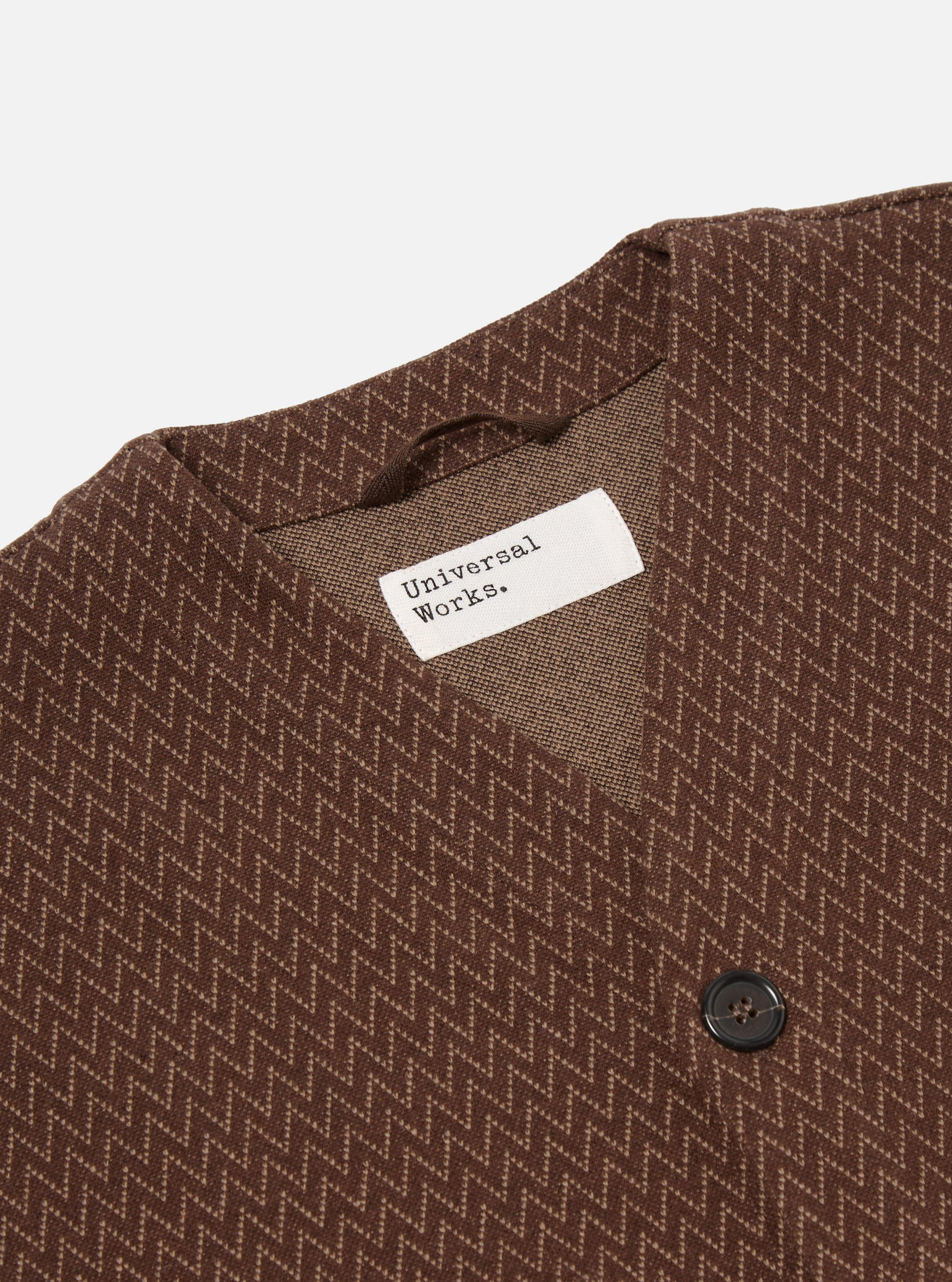 Brown Zig Zag Jersey Cardigan