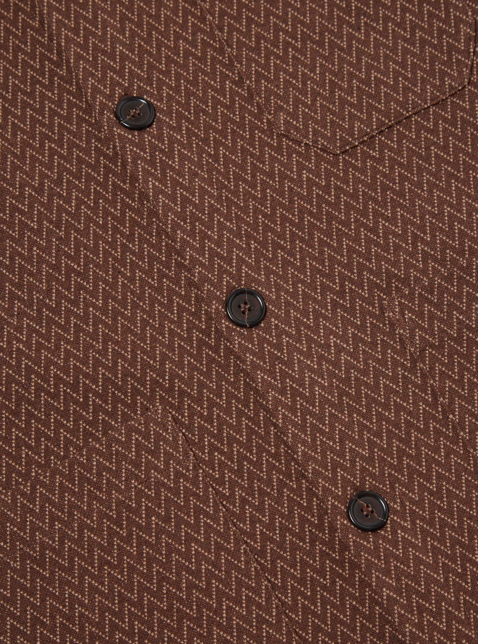 Brown Zig Zag Jersey Cardigan