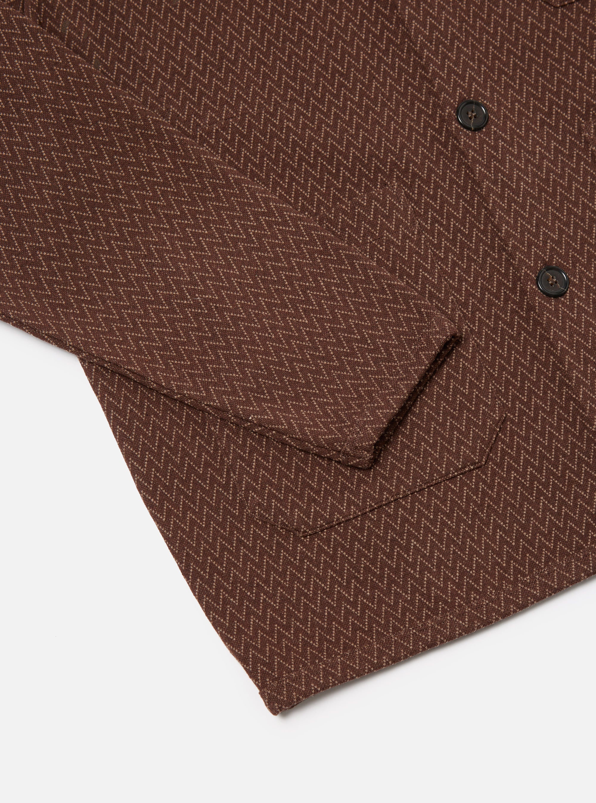 Brown Zig Zag Jersey Cardigan