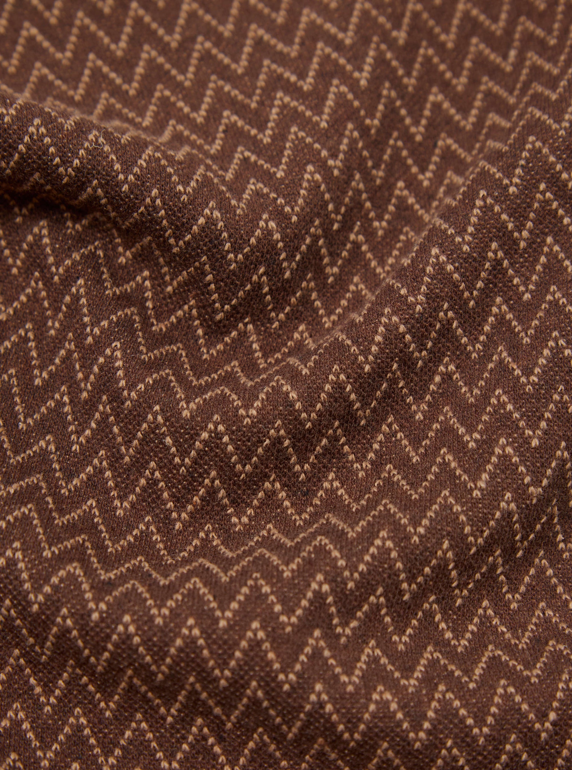 Brown Zig Zag Jersey Cardigan