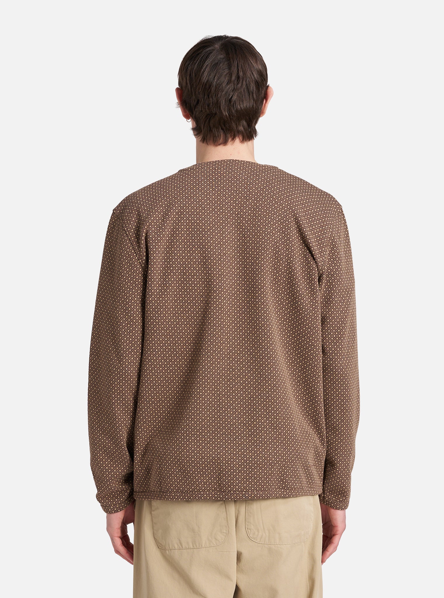 Brown Argyll Jersey Cardigan