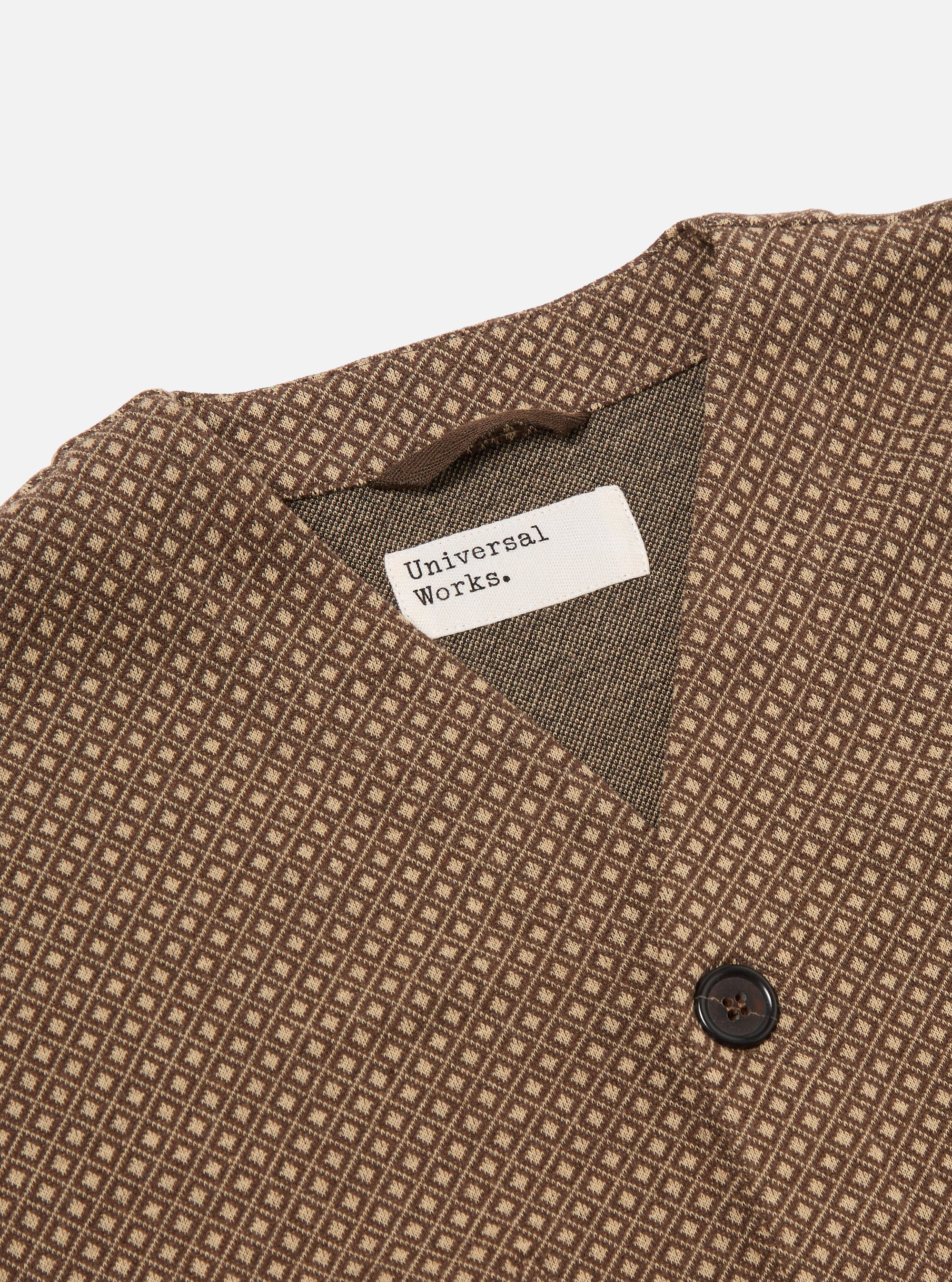 Brown Argyll Jersey Cardigan